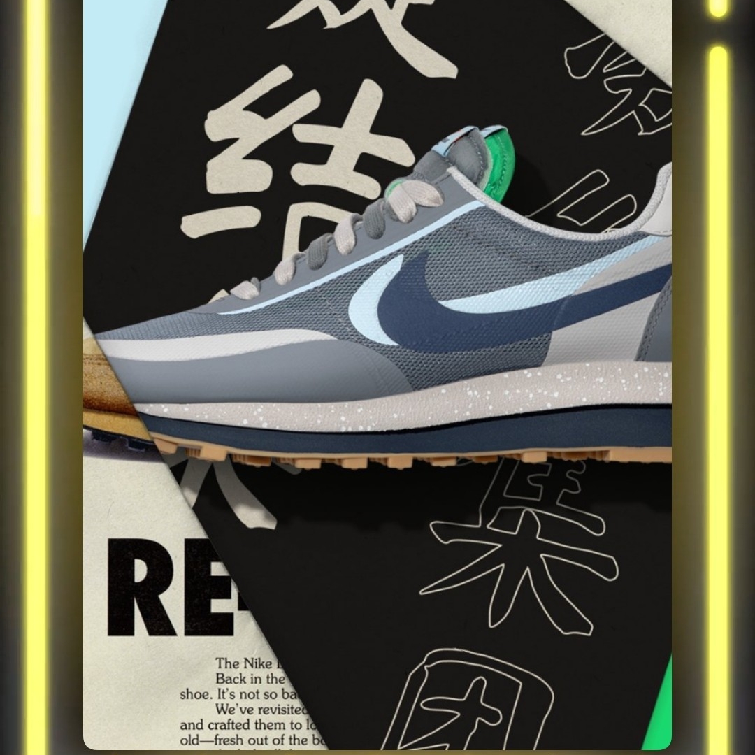 Nike x Sacai x Clot LDWaffle Cool Grey 착용 스타일