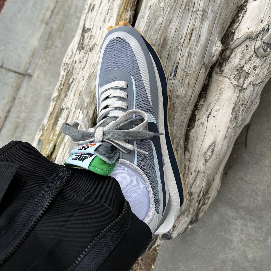 Nike x Sacai x Clot LDWaffle Cool Grey 착용 스타일