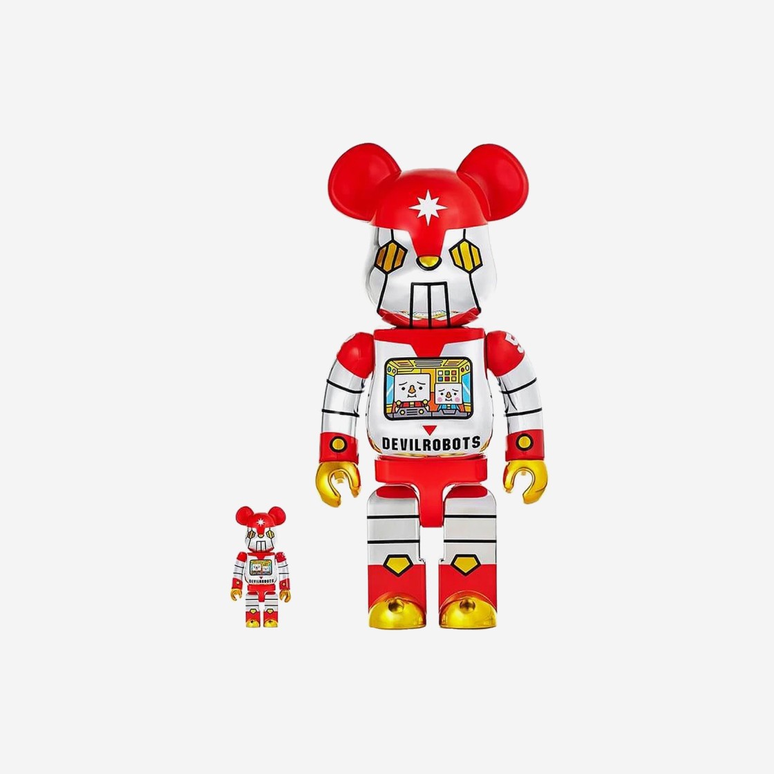 Bearbrick x Devilrobots To-fu Oyako 25th Anniversary 100% & 400% Set 상세 이미지 1