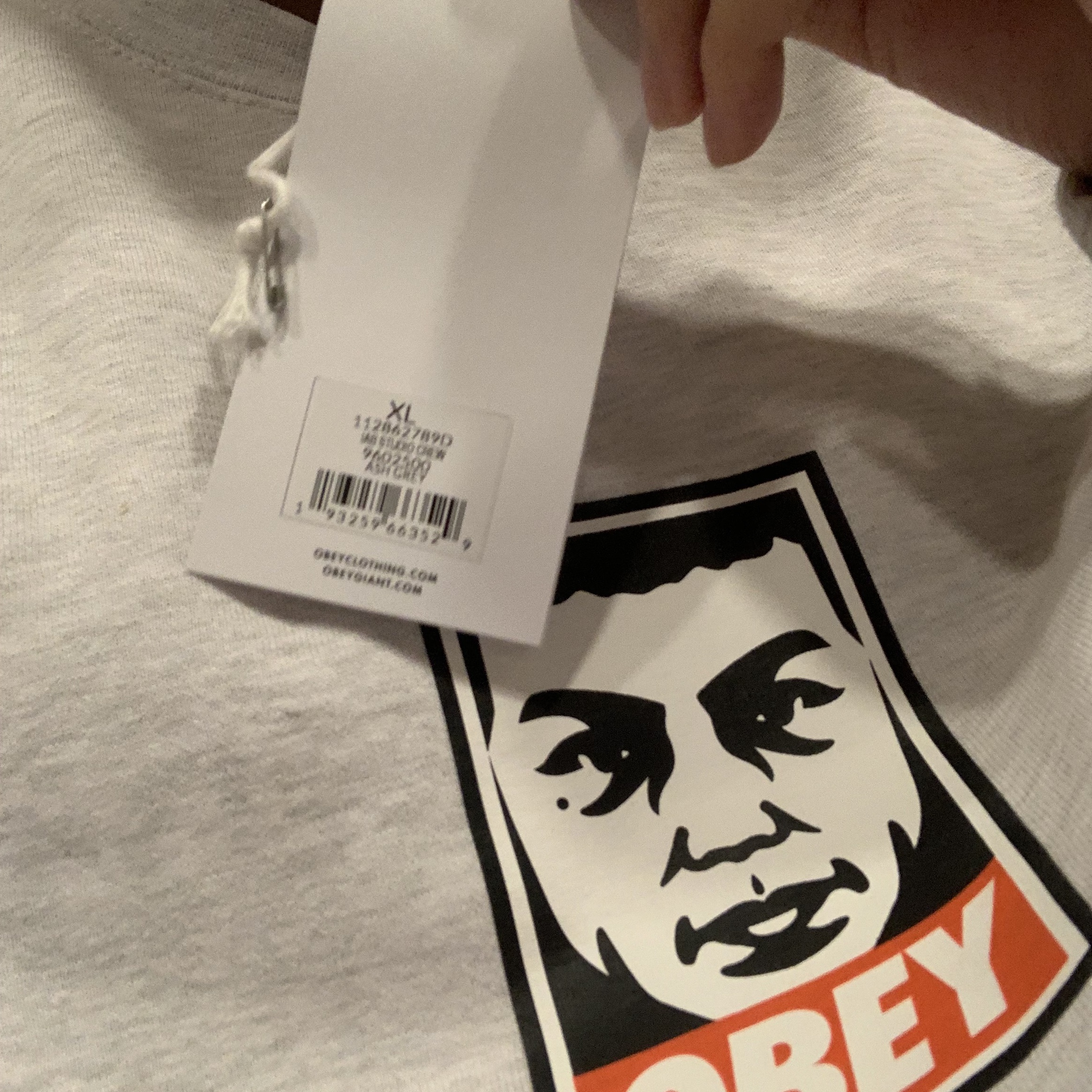 IAB Studio x Obey Beenzino Icon Crew Ash Gray 착용 스타일