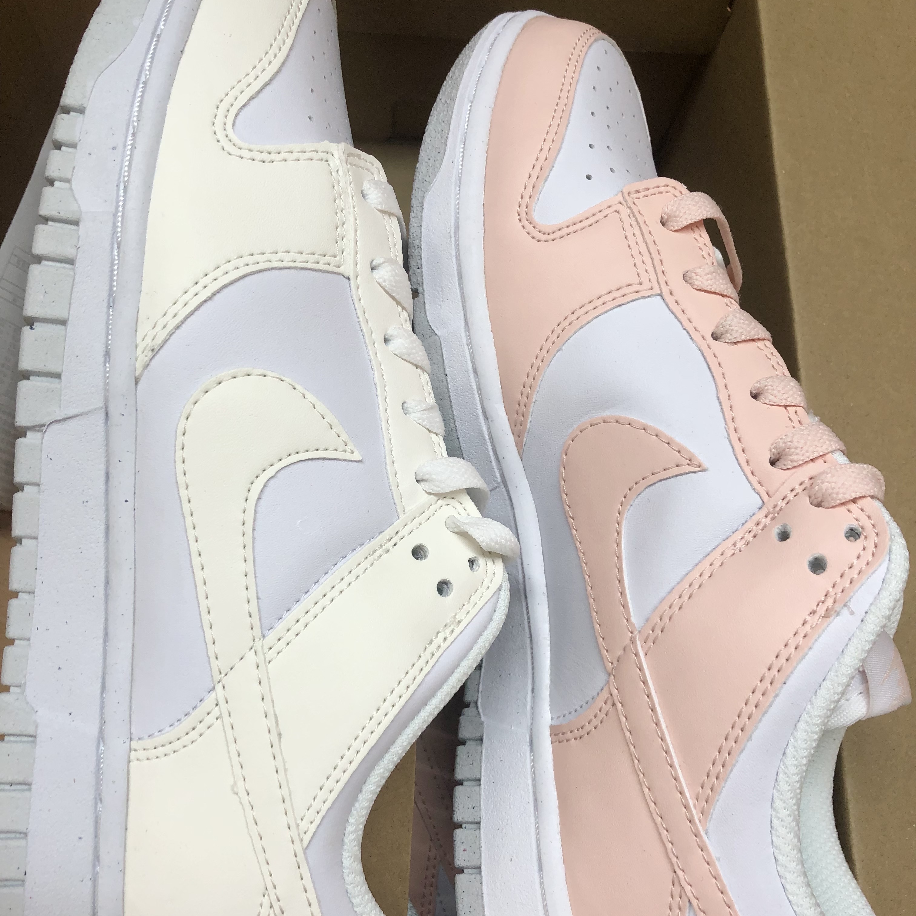 (W) Nike Dunk Low Next Nature Pale Coral, (W) Nike Dunk Low Next Nature Sail 착용 스타일