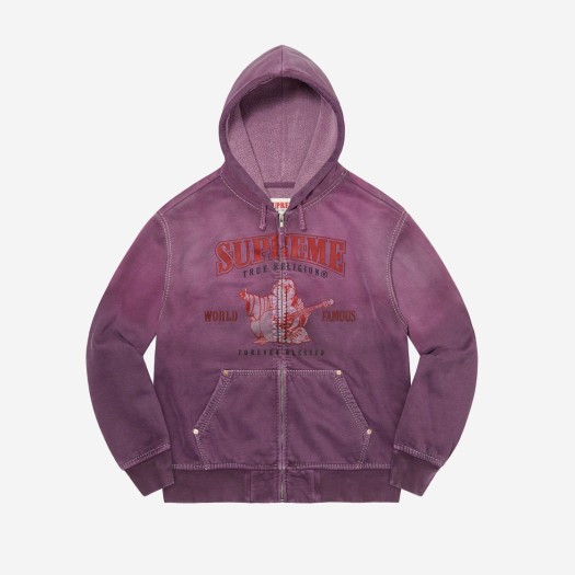 Supreme x True Religion Zip Up Hooded Sweatshirt Purple - 21FW