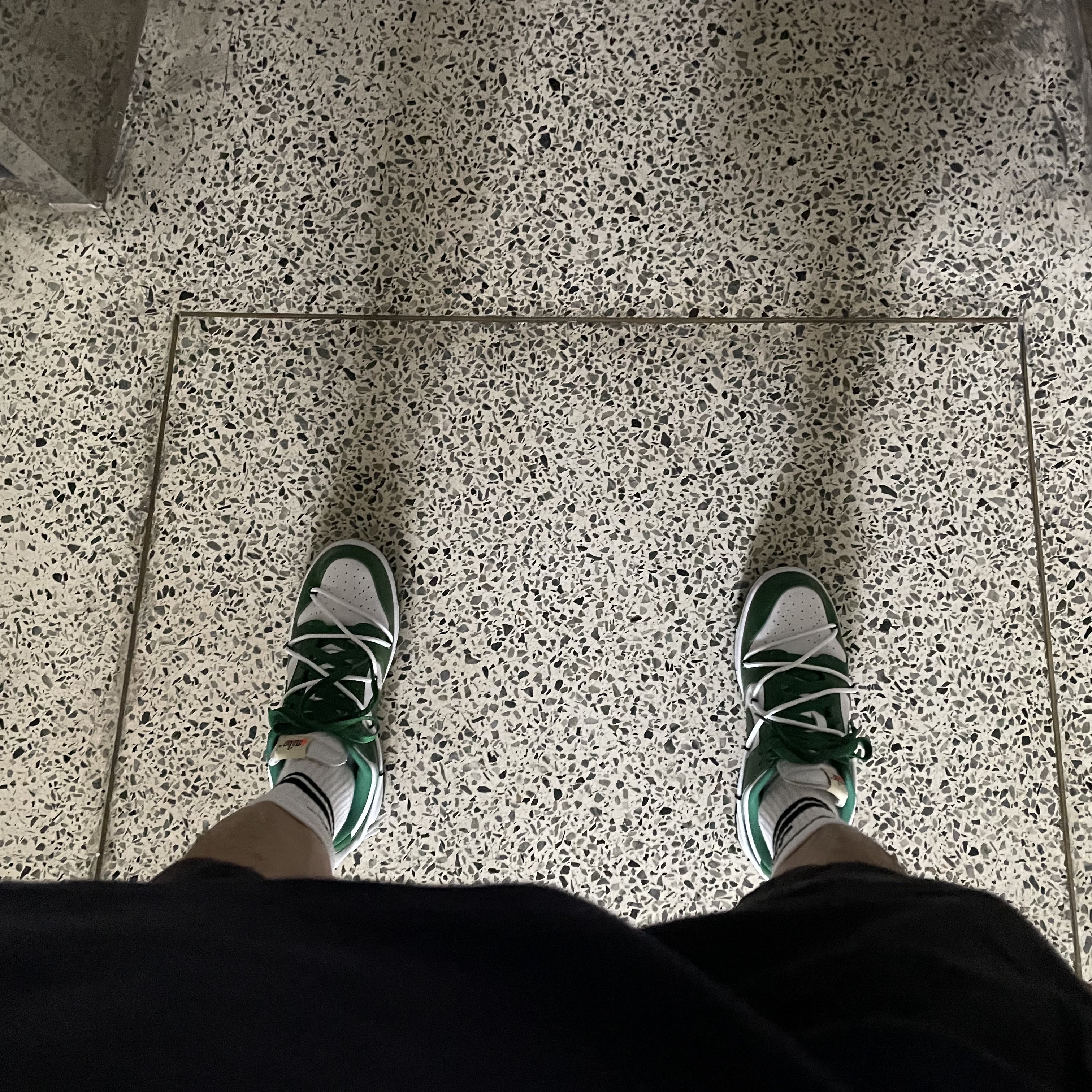 Nike x Off-White Dunk Low Pine Green 착용 스타일