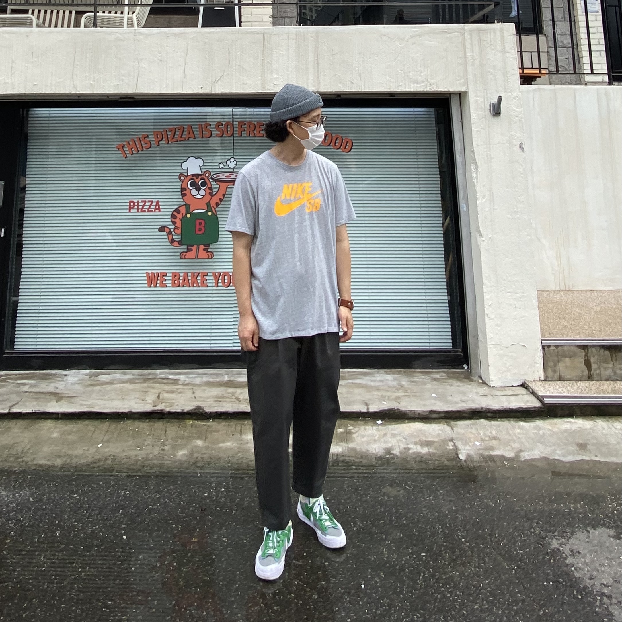 Nike x Sacai Blazer Low Classic Green 착용 스타일