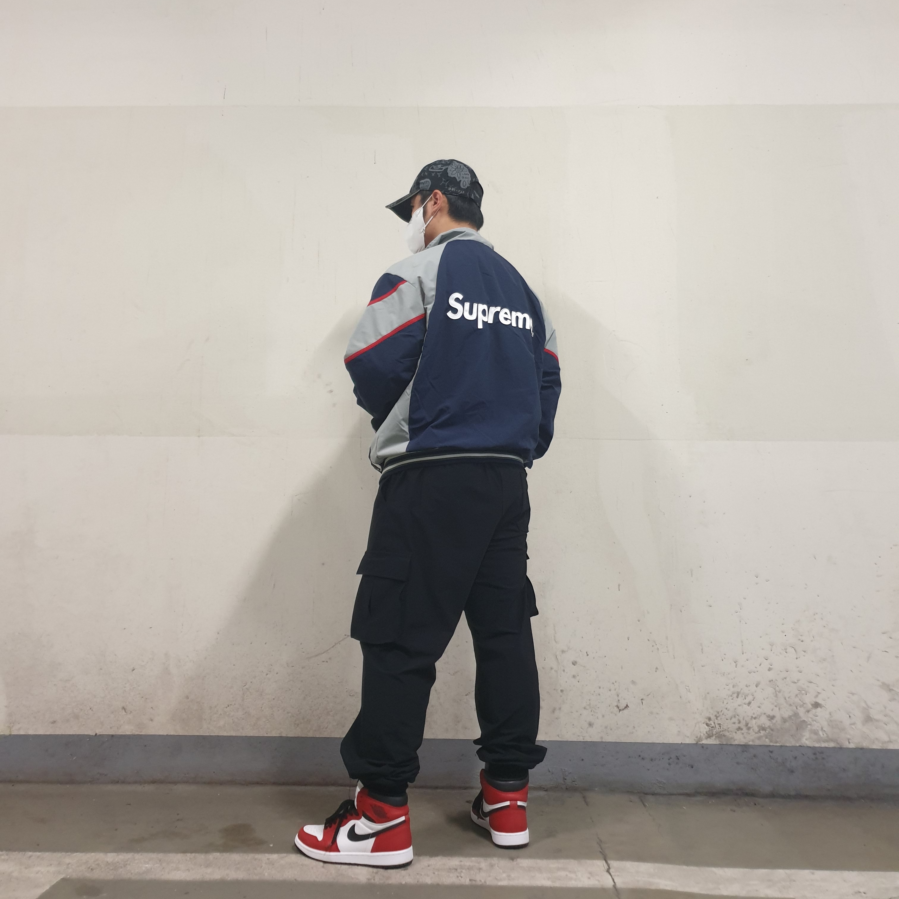 Supreme x New York Yankees Track Jacket Navy - 21FW 착용 스타일