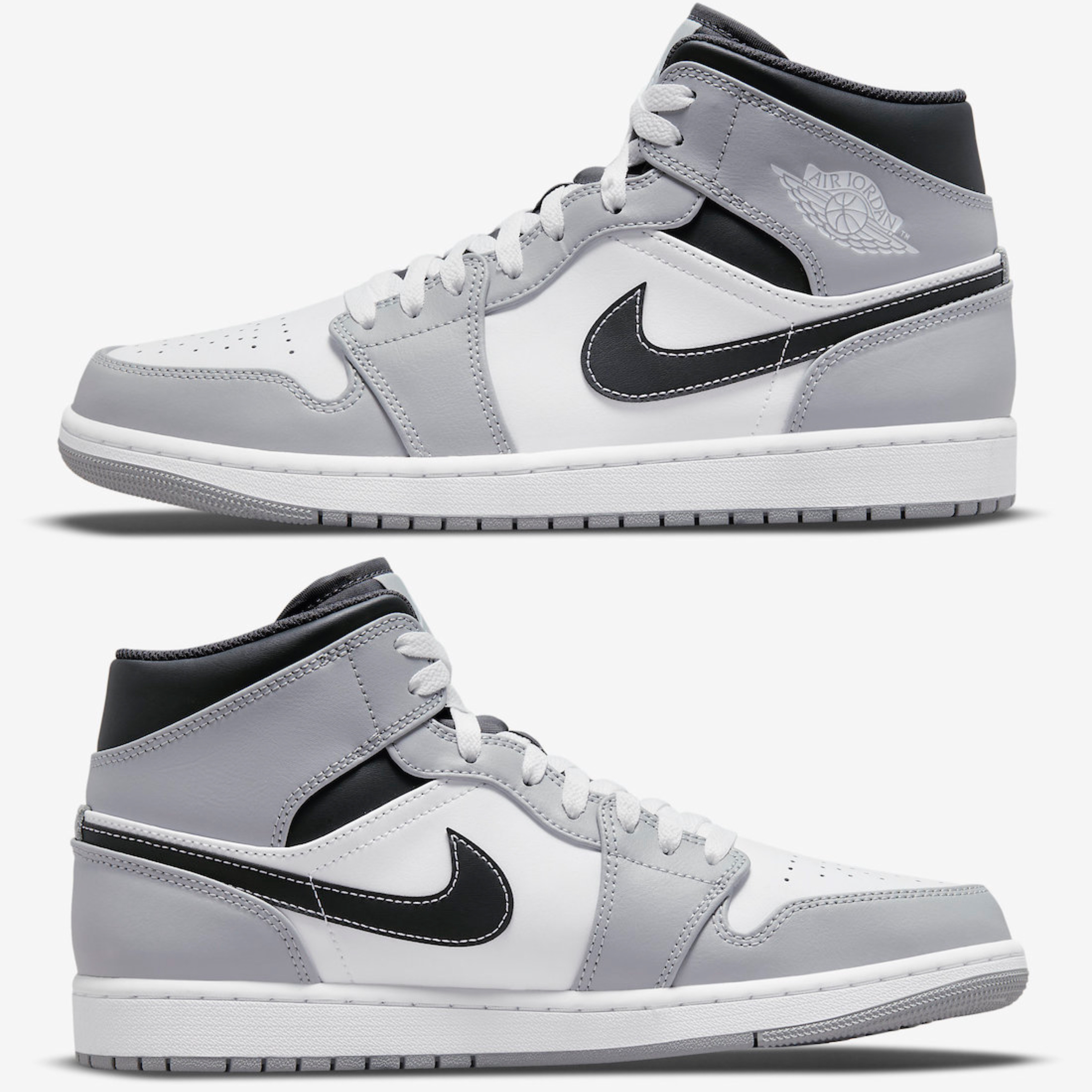 Jordan 1 Mid Light Smoke Grey Anthracite 착용 스타일 - 3