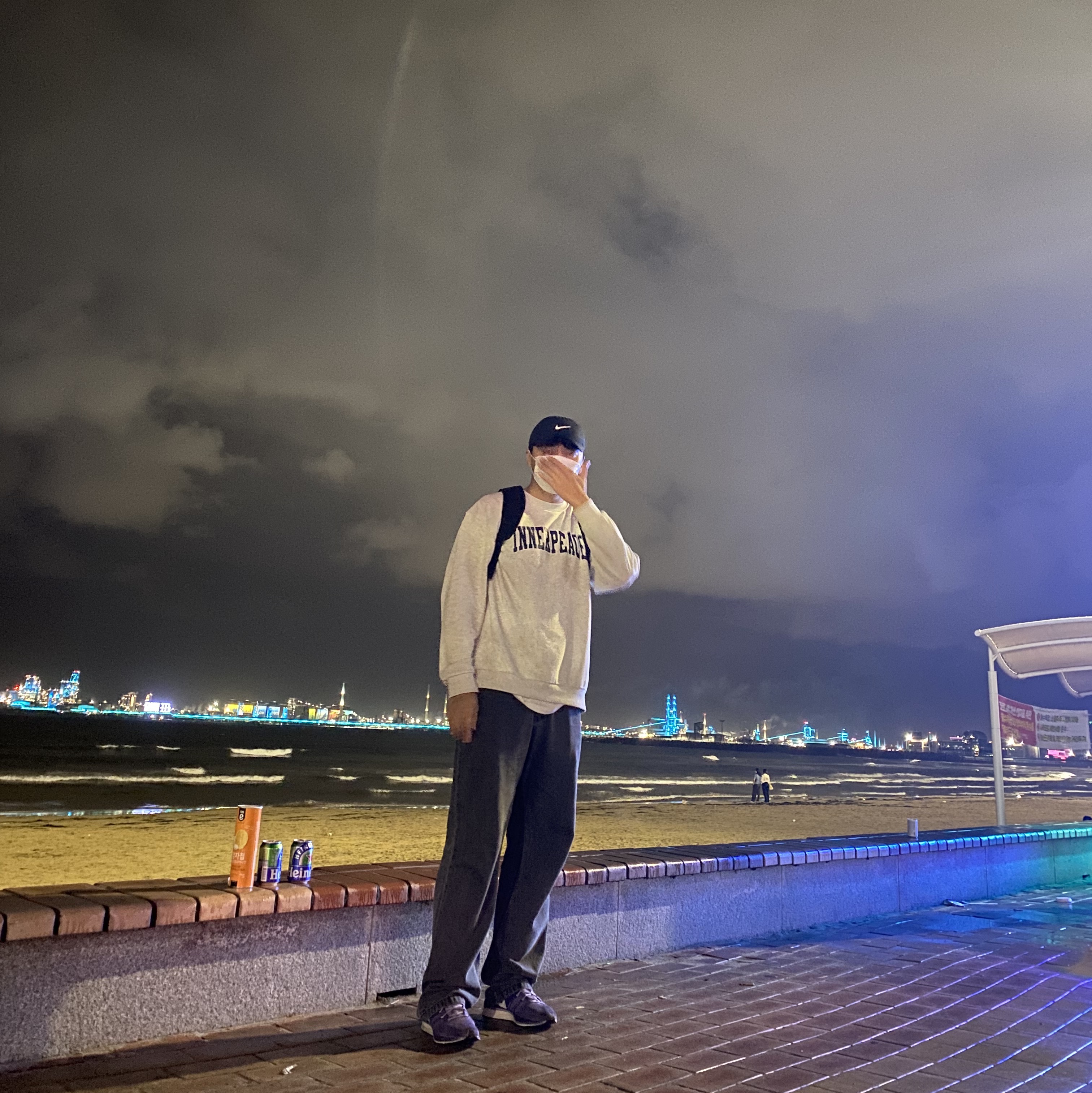 Nike Flyknit Trainer Night Purple 착용 스타일