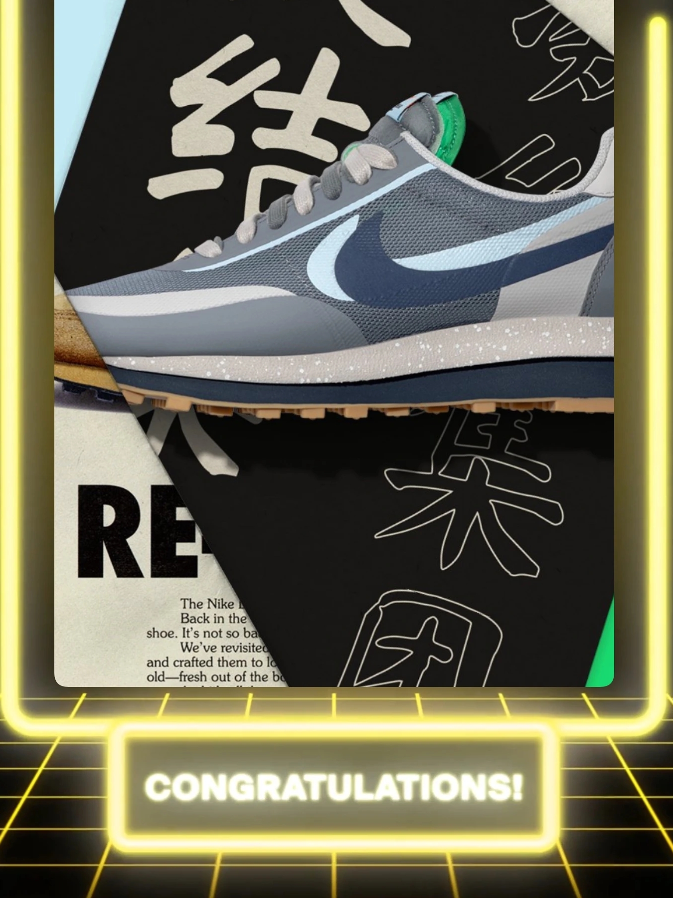 Nike x Sacai x Clot LDWaffle Cool Grey 착용 스타일