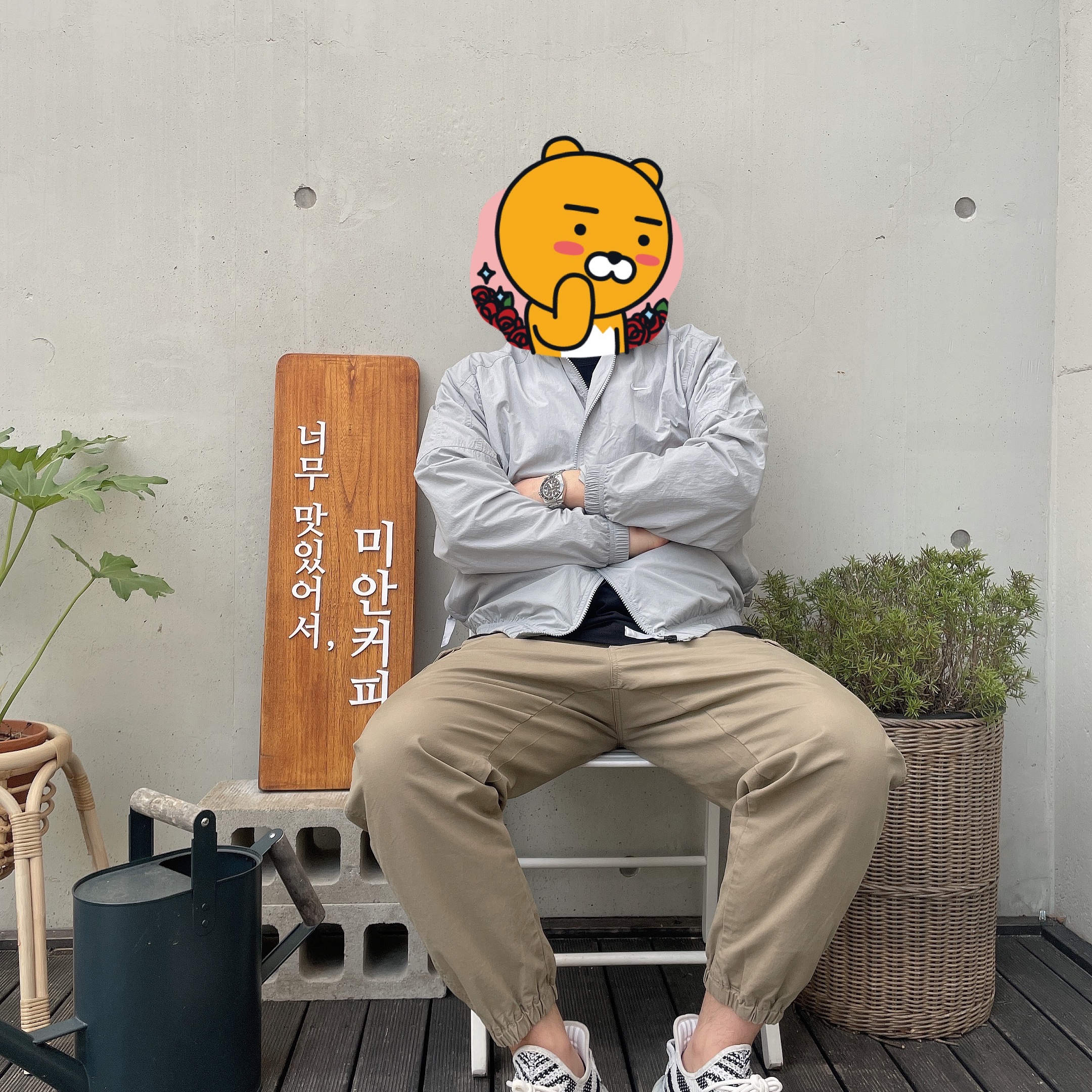 Nike M NRG Track Jacket Light Smoke Grey 착용 스타일