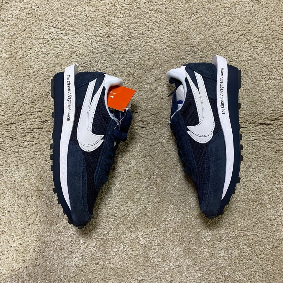 Nike x Sacai x Fragment LDWaffle Blackened Blue 착용 스타일 - 2