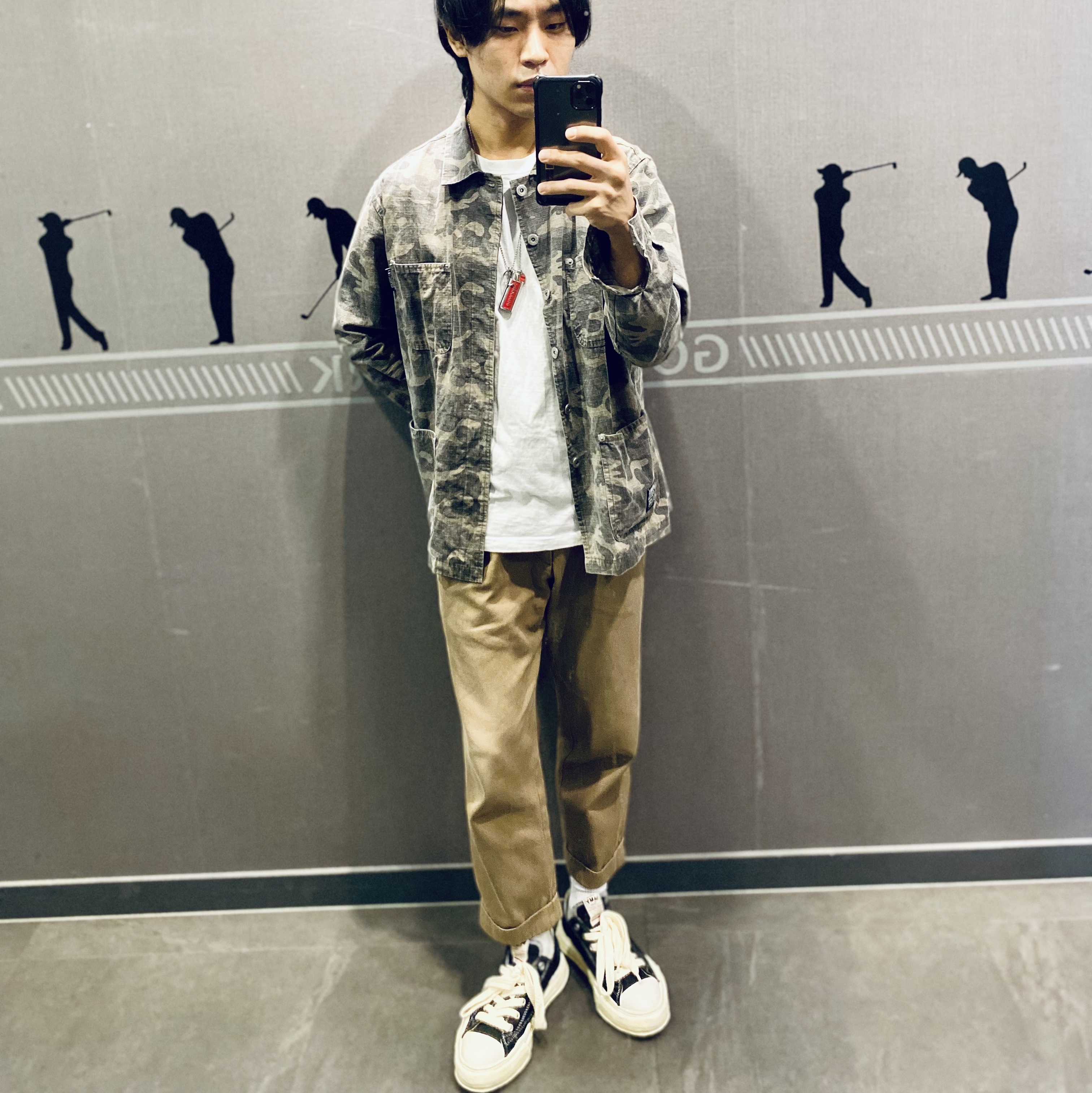 Maison Mihara Yasuhiro Peterson OG Sole OD Canvas Low-top Sneakers Black 착용 스타일 - 1