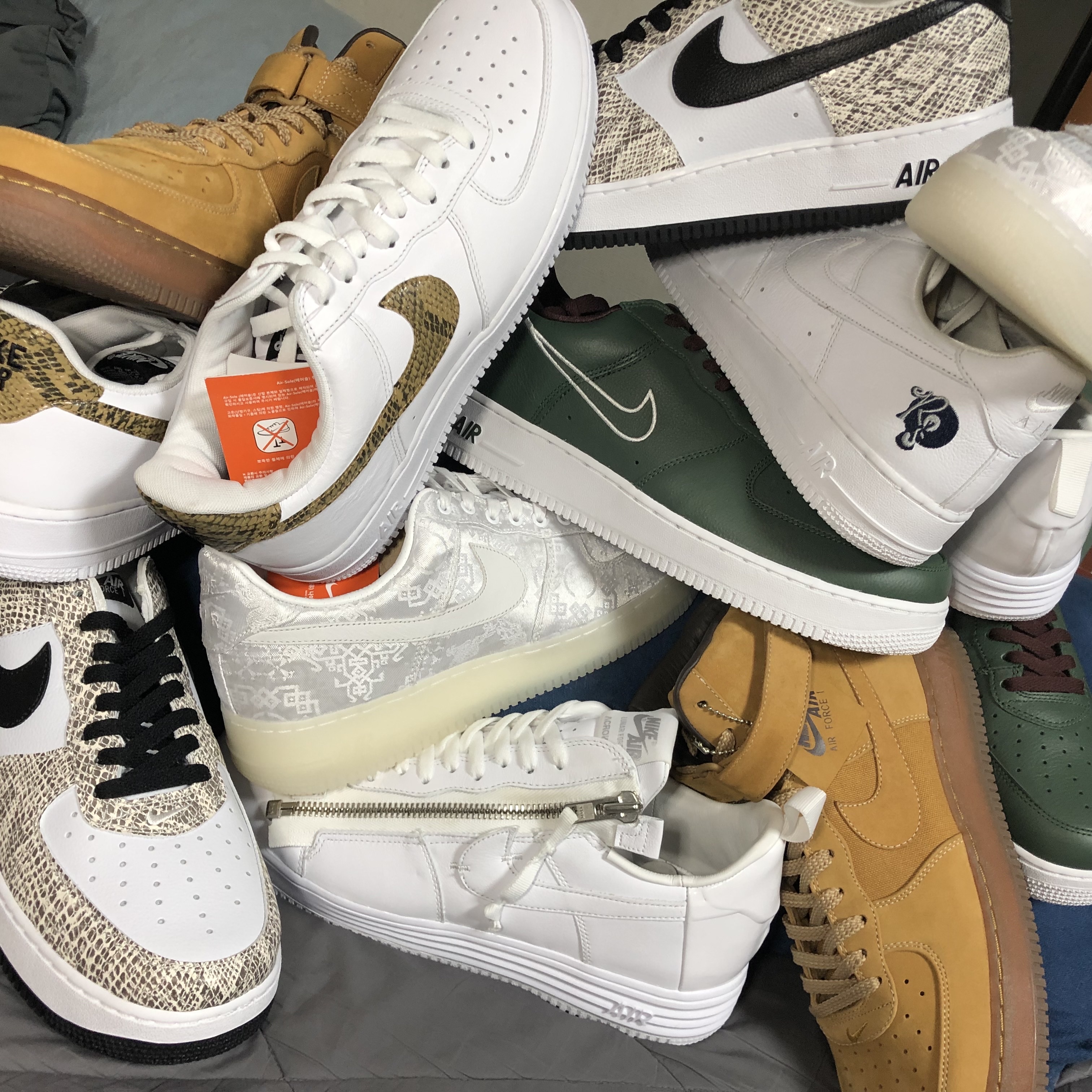 Nike x Clot Air Force 1 Low 1WORLD, Nike x Acronym Lunar Force 1 SP AF100 착용 스타일