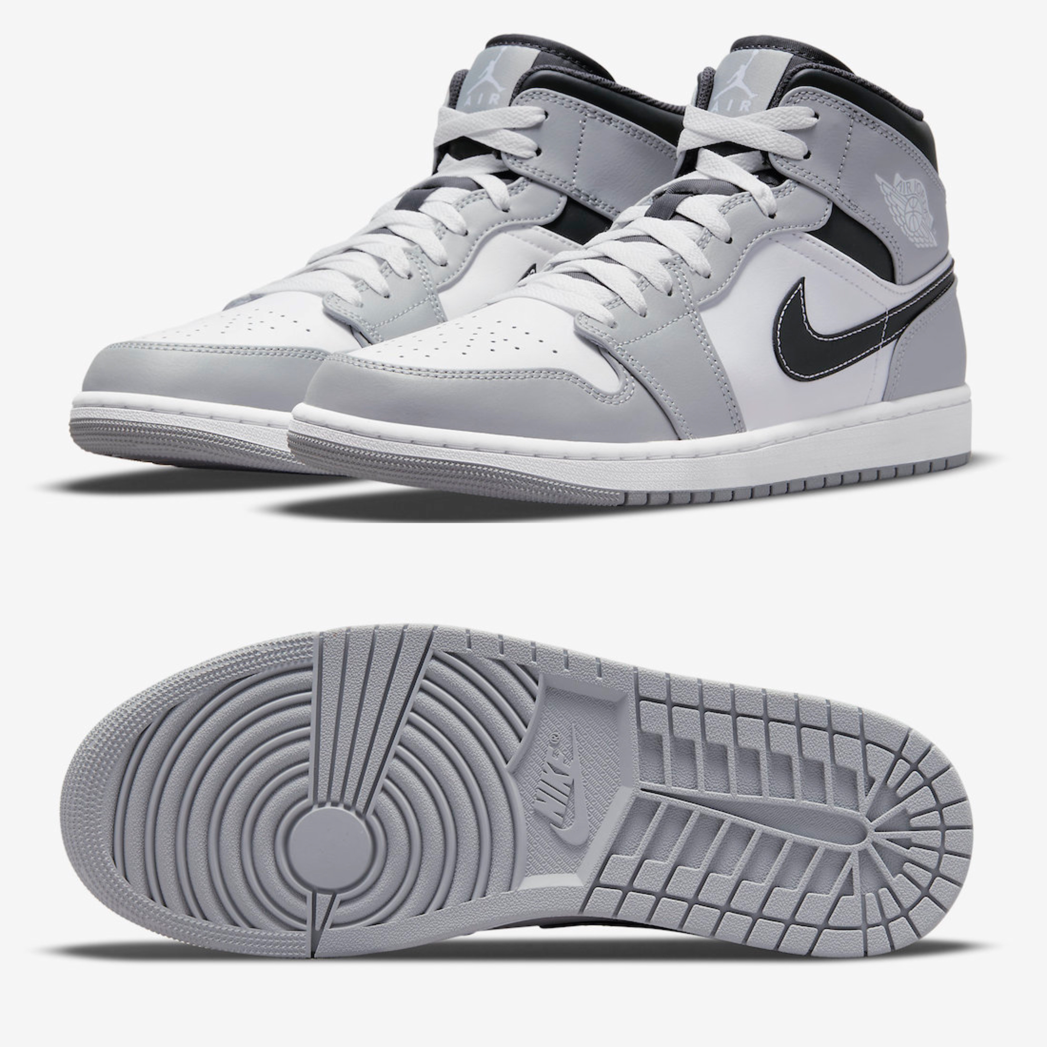 Jordan 1 Mid Light Smoke Grey Anthracite 착용 스타일 - 2