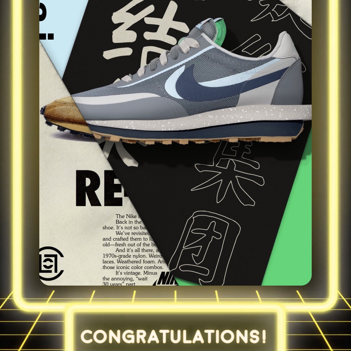 Nike x Sacai x Clot LDWaffle Cool Grey 착용 스타일