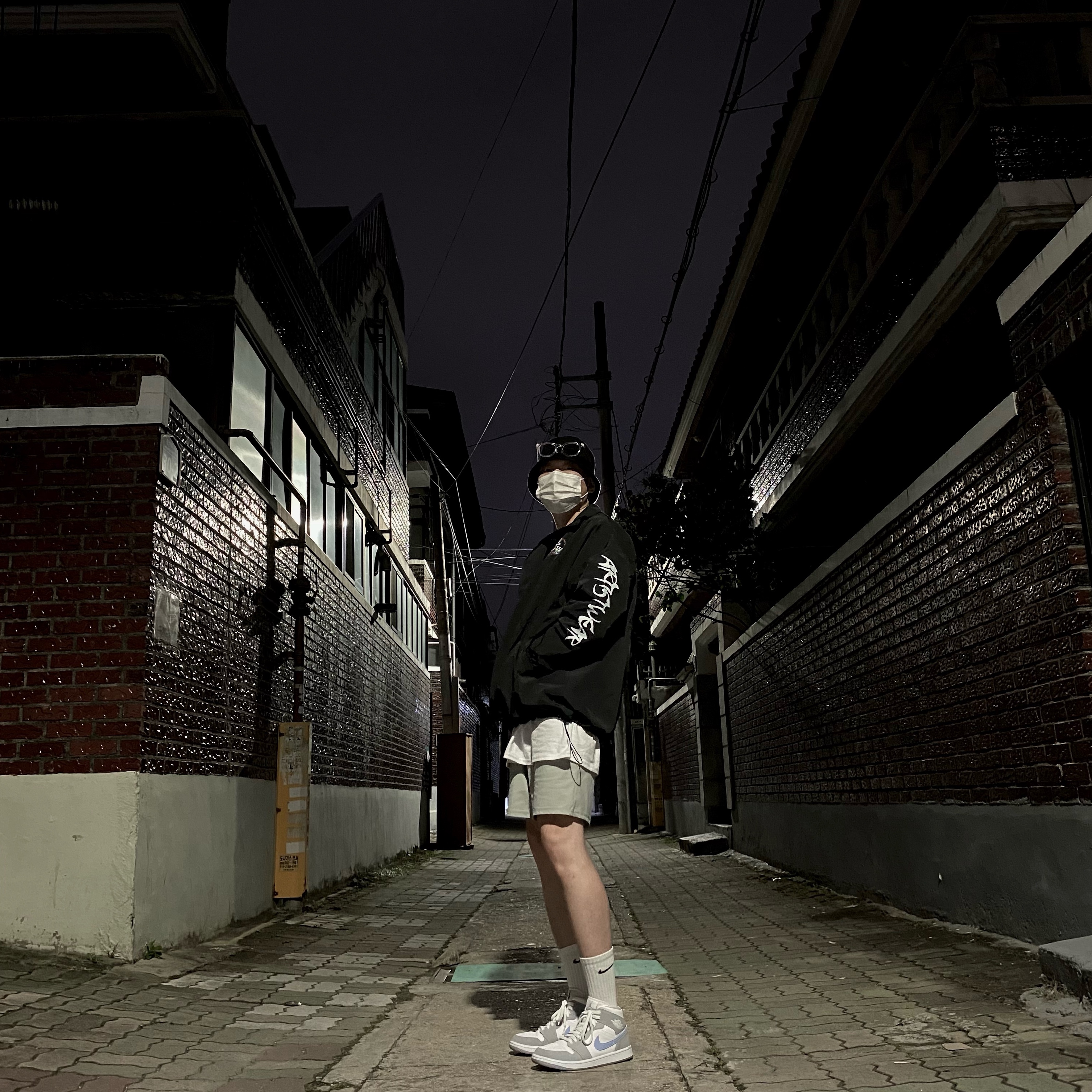 (W) Jordan 1 Mid Wolf Grey 착용 스타일