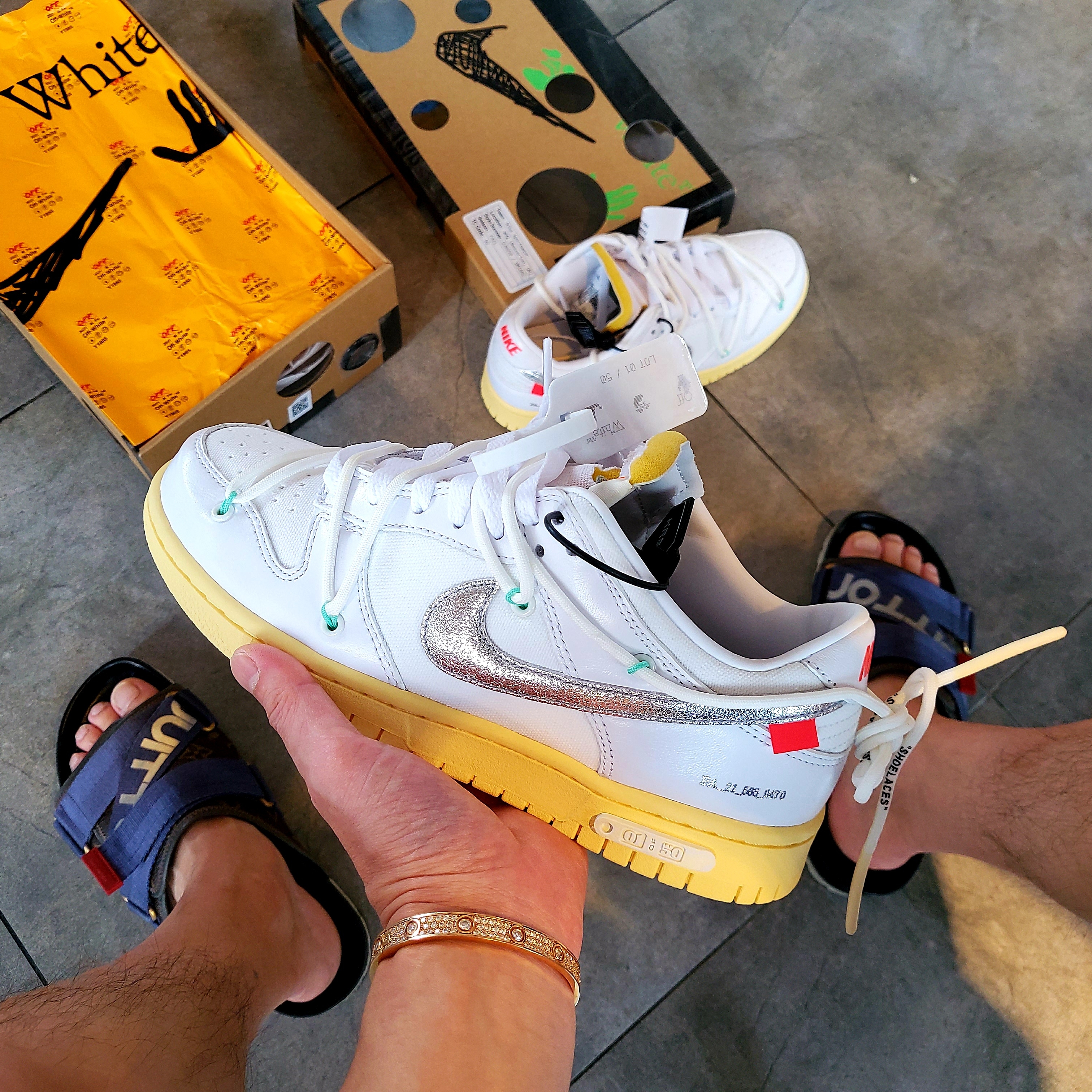 Nike x Off-White Dunk Low The 50 - Lot 1 착용 스타일