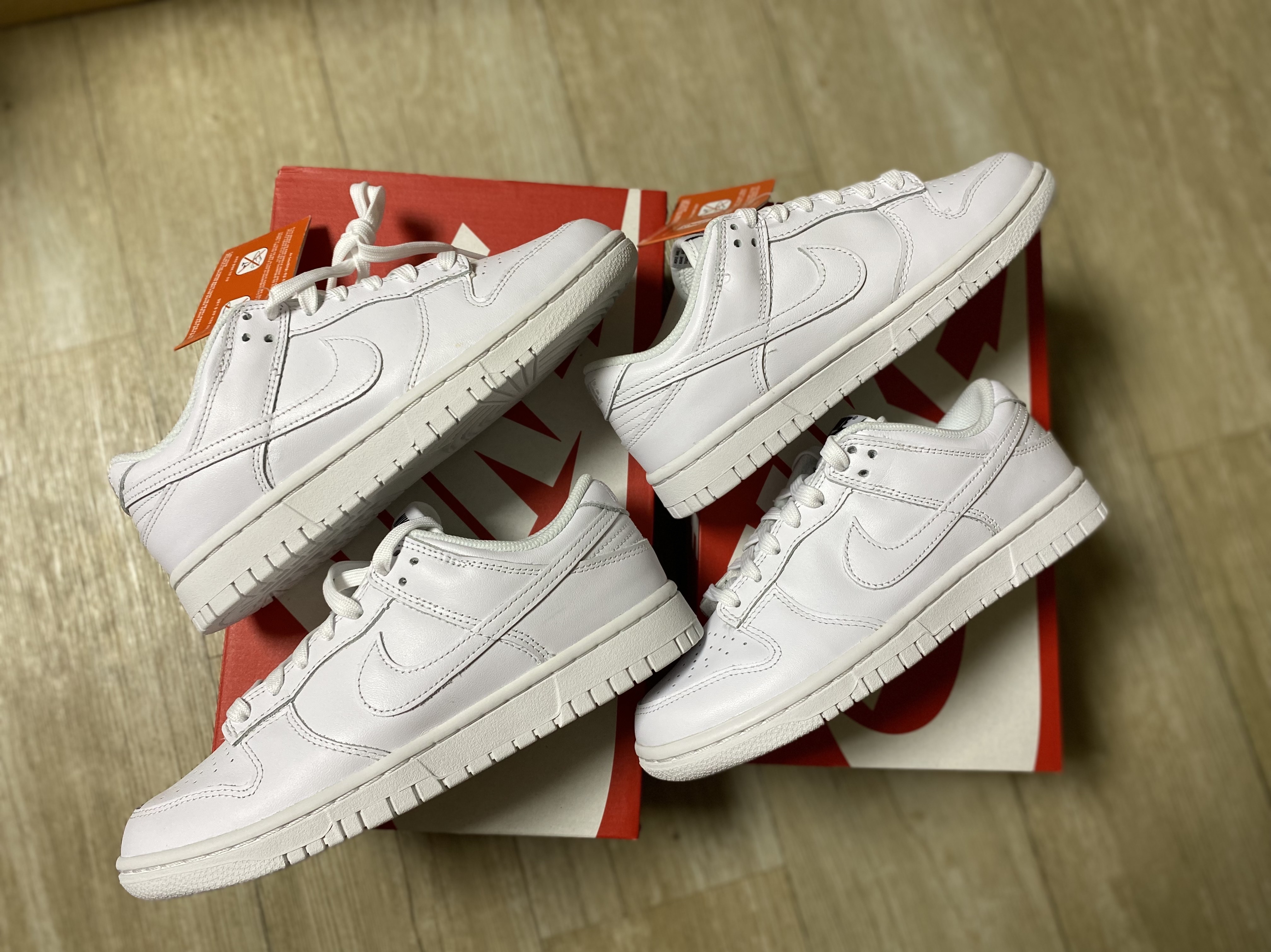 (W) Nike Dunk Low Triple White 착용 스타일
