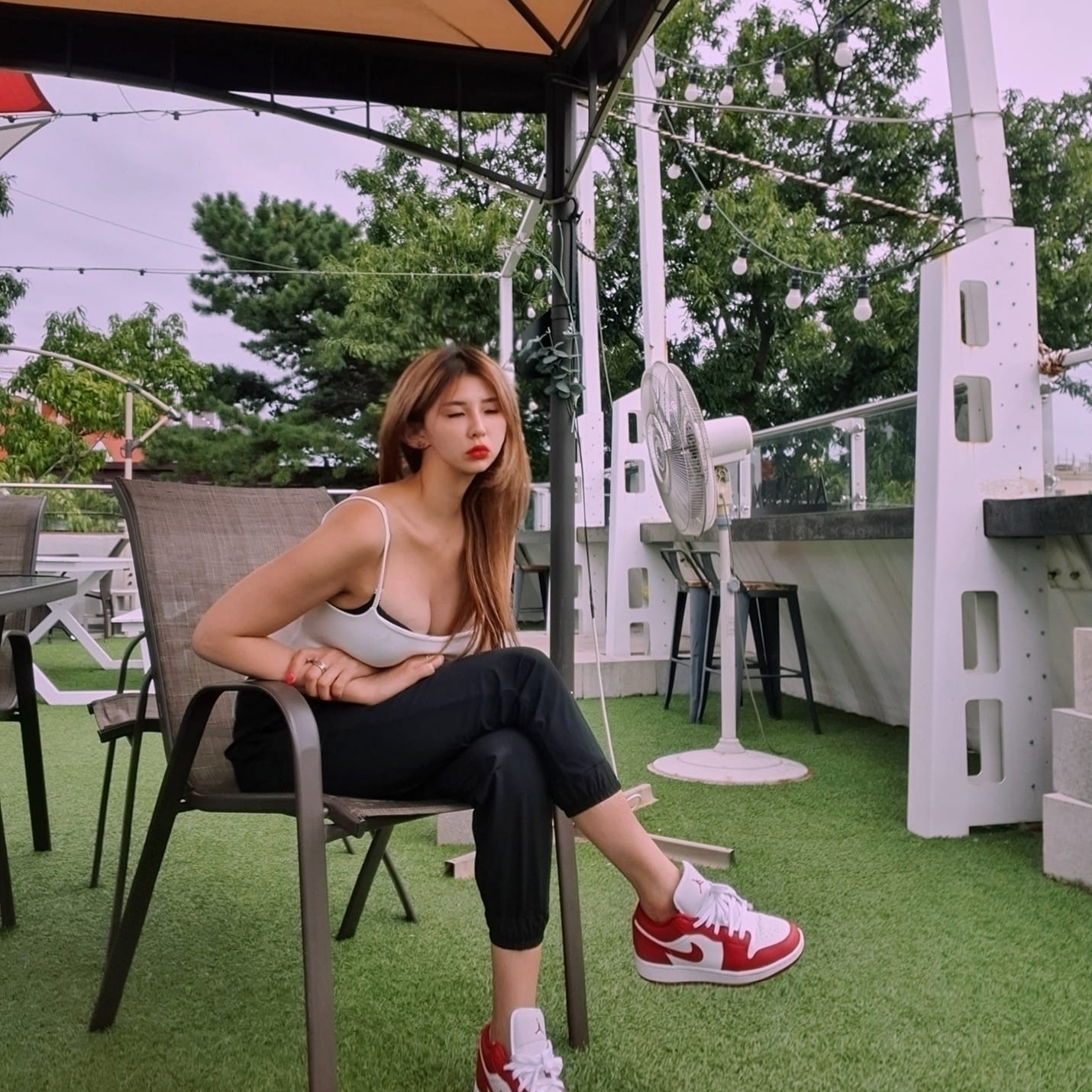 Jordan 1 Low Gym Red White 착용 스타일