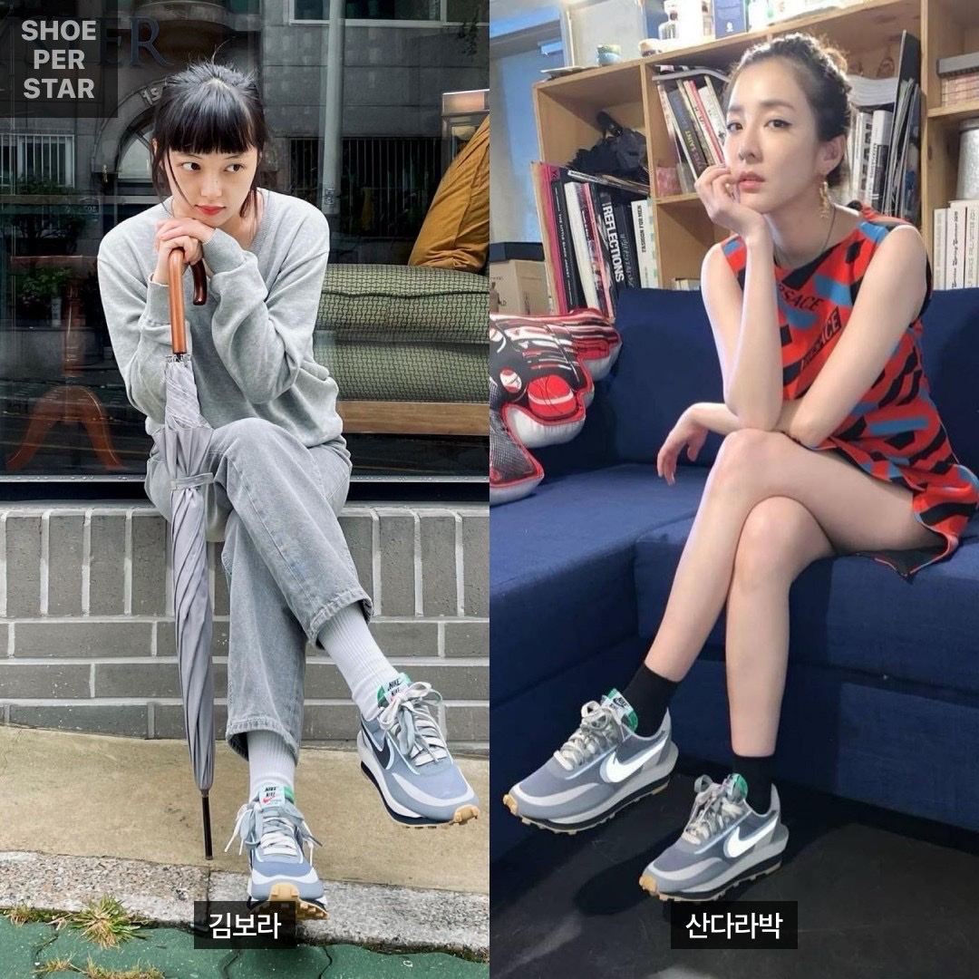 Nike x Sacai x Clot LDWaffle Cool Grey 착용 스타일 - 1