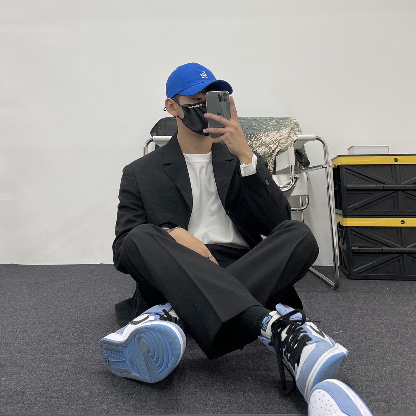 Jordan 1 Retro High OG University Blue 착용 스타일