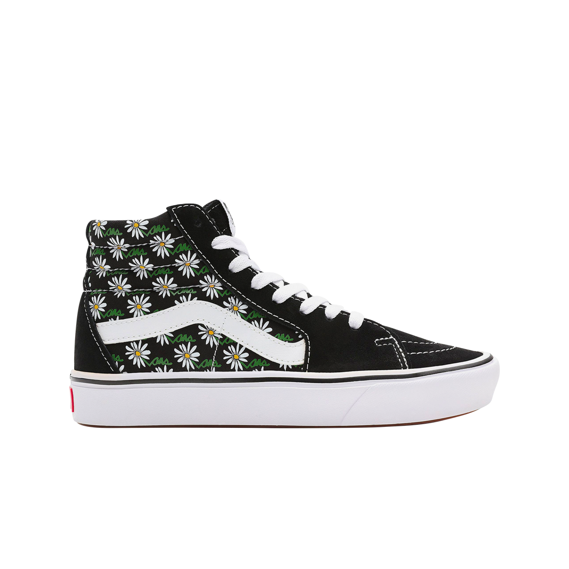 반스 컴피쿠시 스케이트 하이 스크리블 플라워 데이지 블랙(Vans ComfyCush Sk8-Hi Scribble Flower Daisy Black) - 1