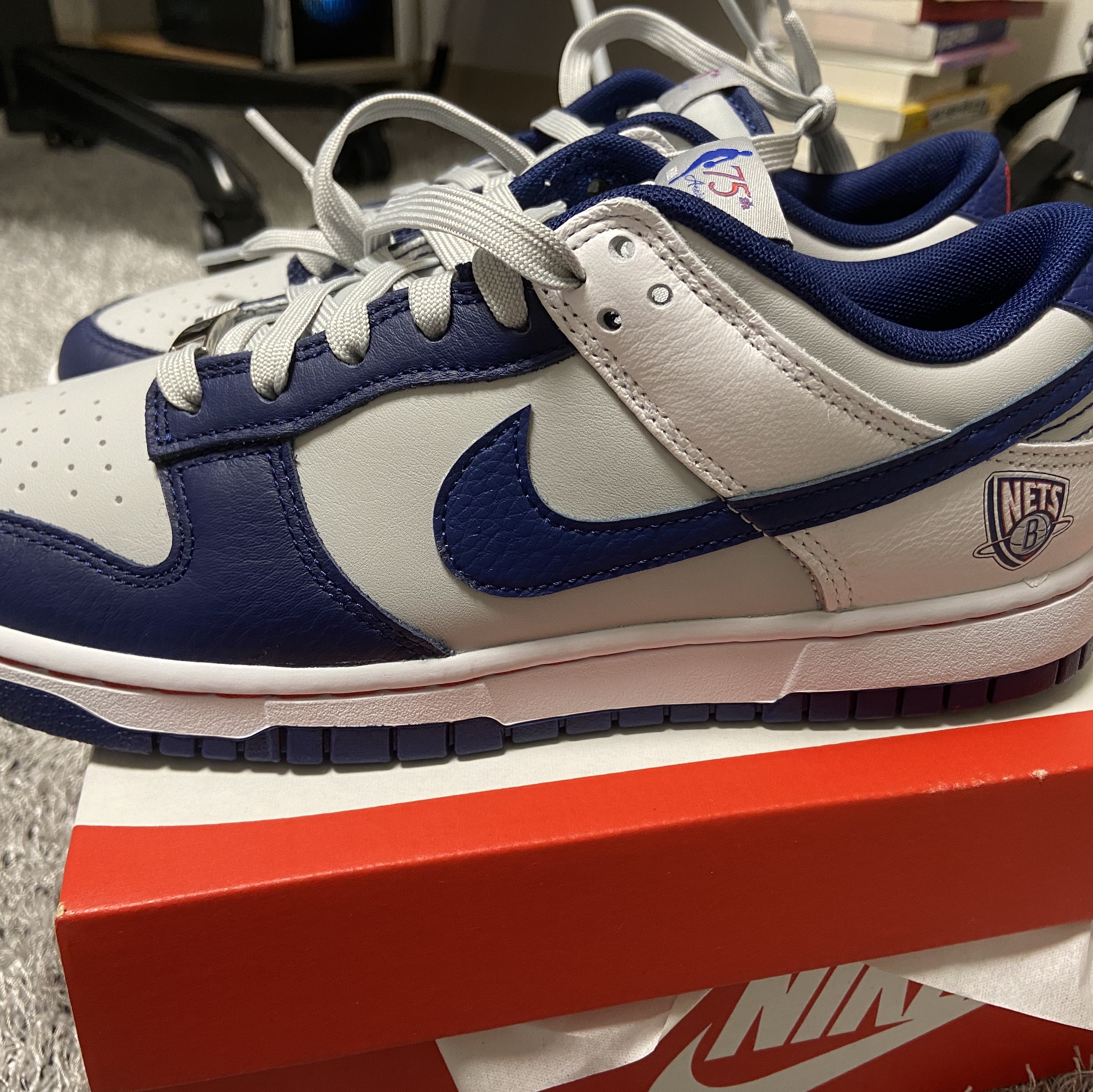 Nike x NBA Dunk Low Retro EMB Nets 착용 스타일 - 2