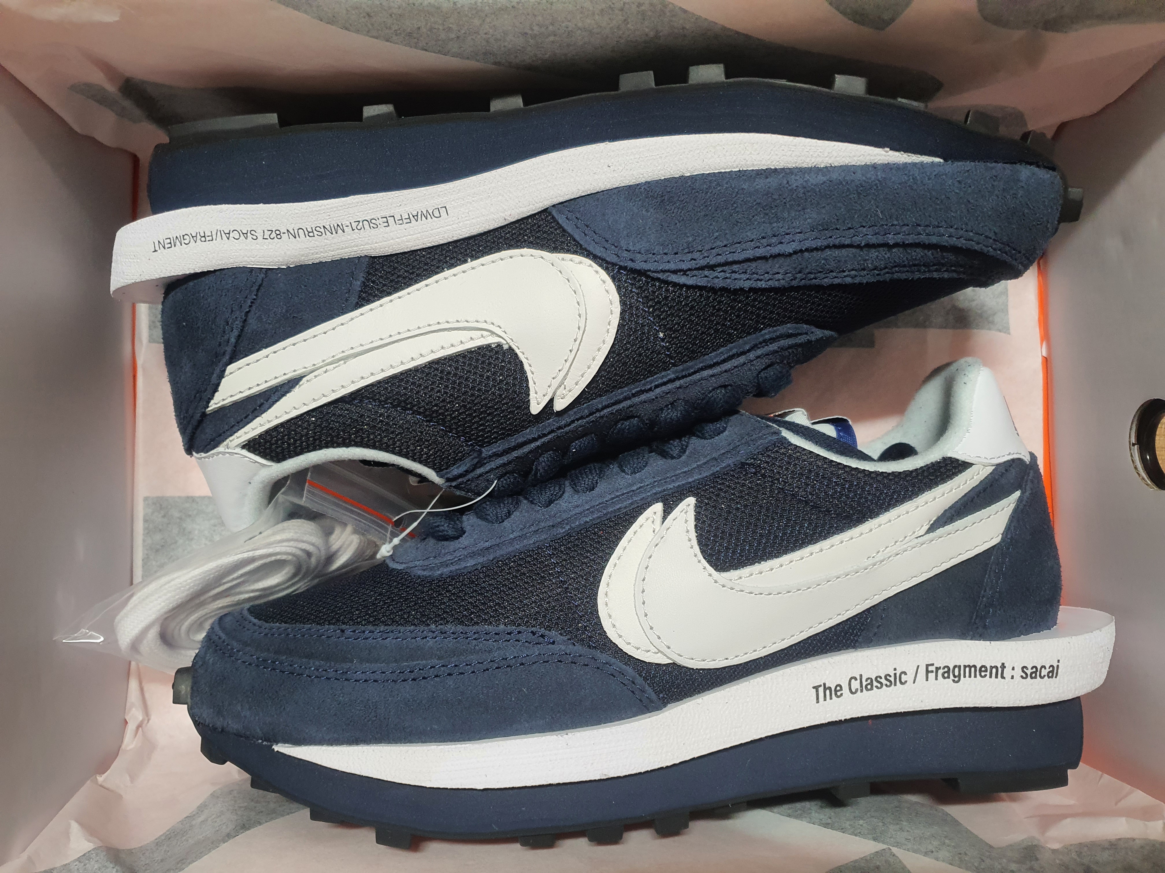 Nike x Sacai x Fragment LDWaffle Blackened Blue 착용 스타일