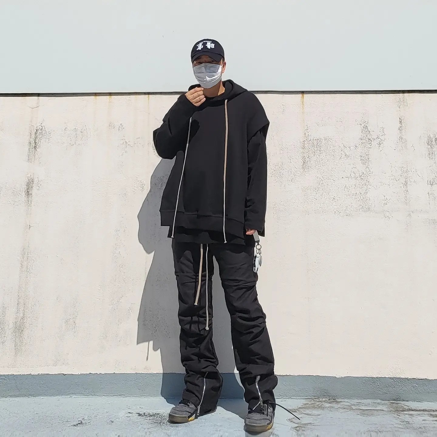 Jordan 5 x Off-White Retro SP Black Muslin 착용 스타일 - 2