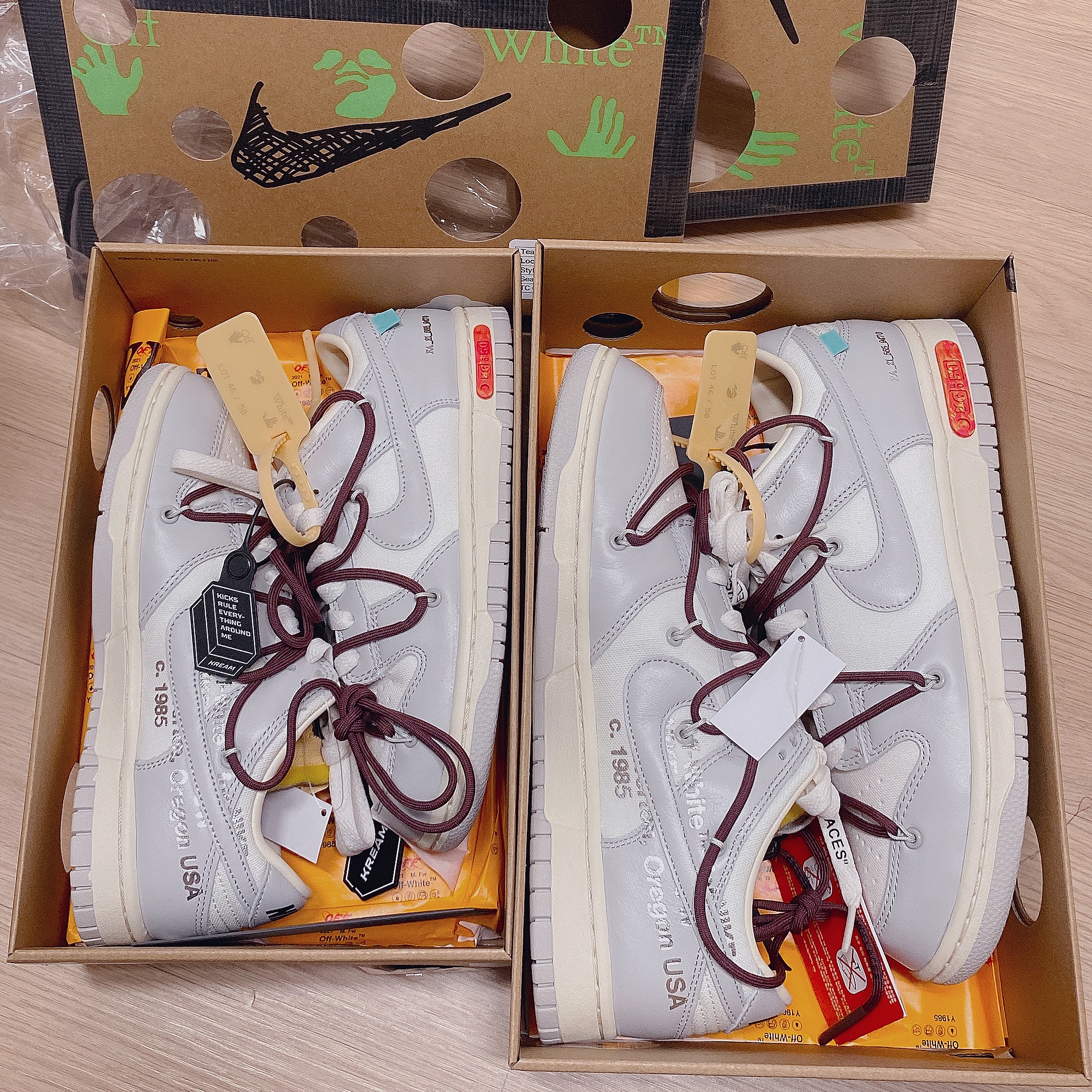 Nike x Off-White Dunk Low The 50 - Lot 46 착용 스타일