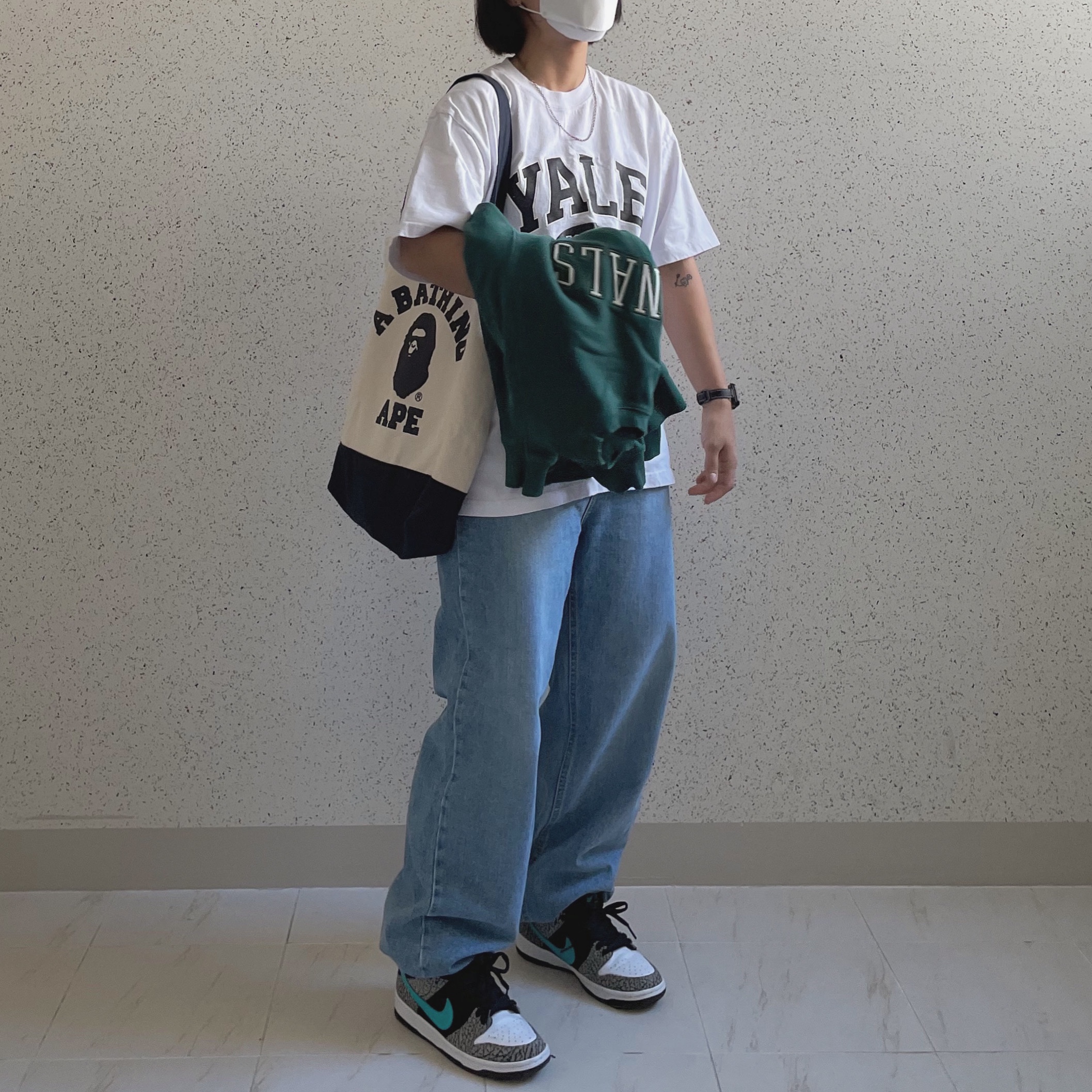 Nike SB Dunk Low Pro Clear Jade 착용 스타일