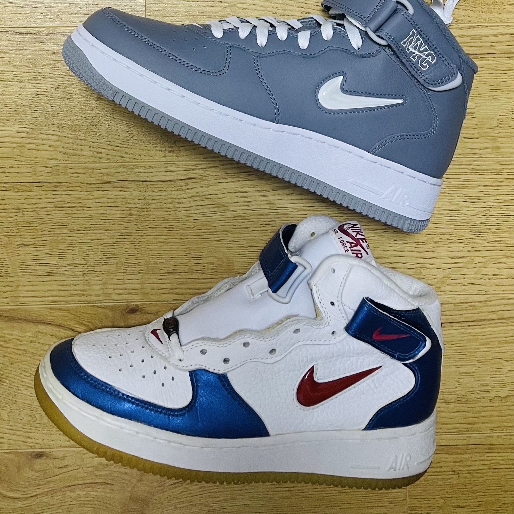 Nike Air Force 1 Mid QS NYC Cool Grey 착용 스타일