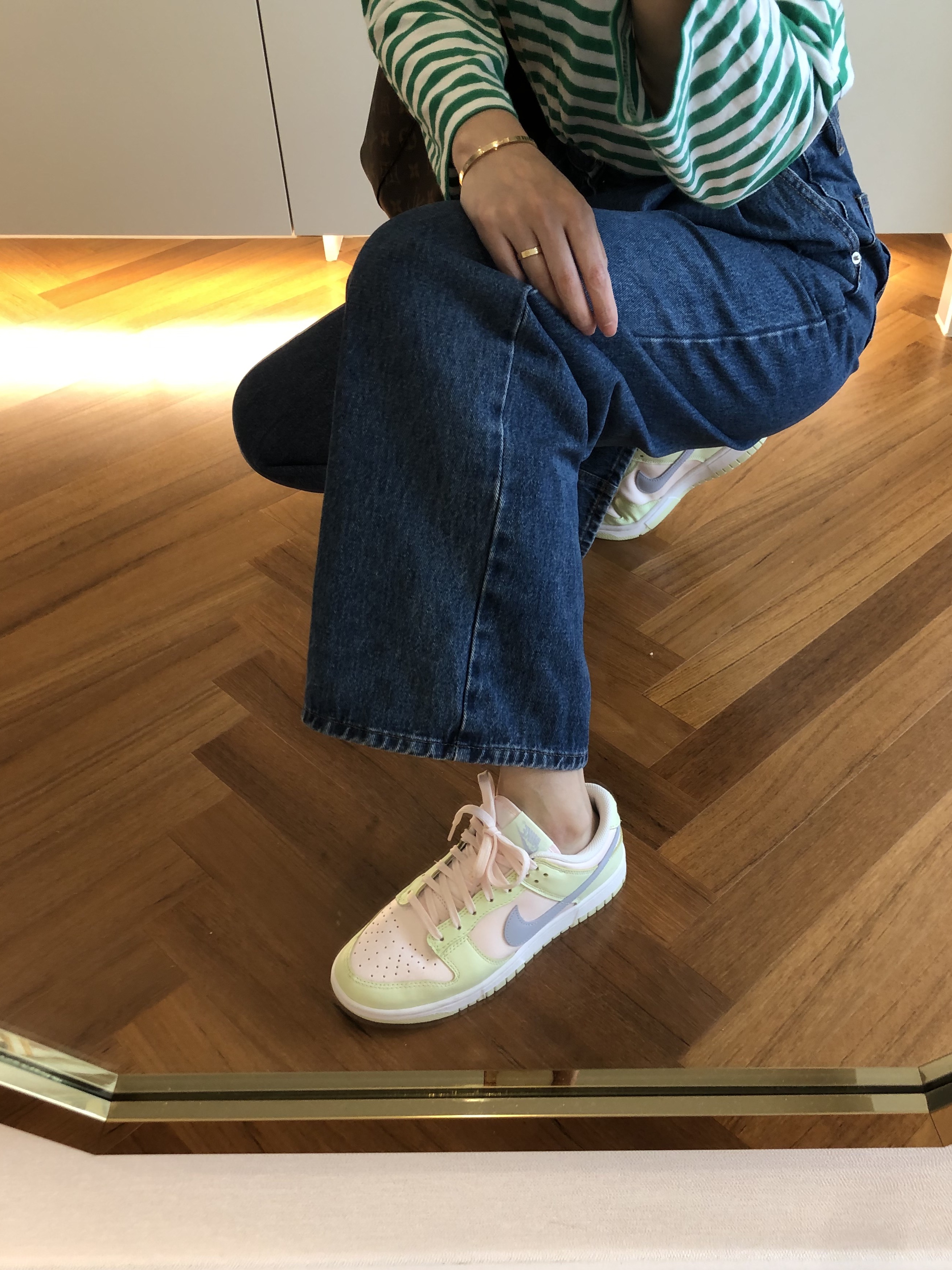 (W) Nike Dunk Low Light Soft Pink 착용 스타일