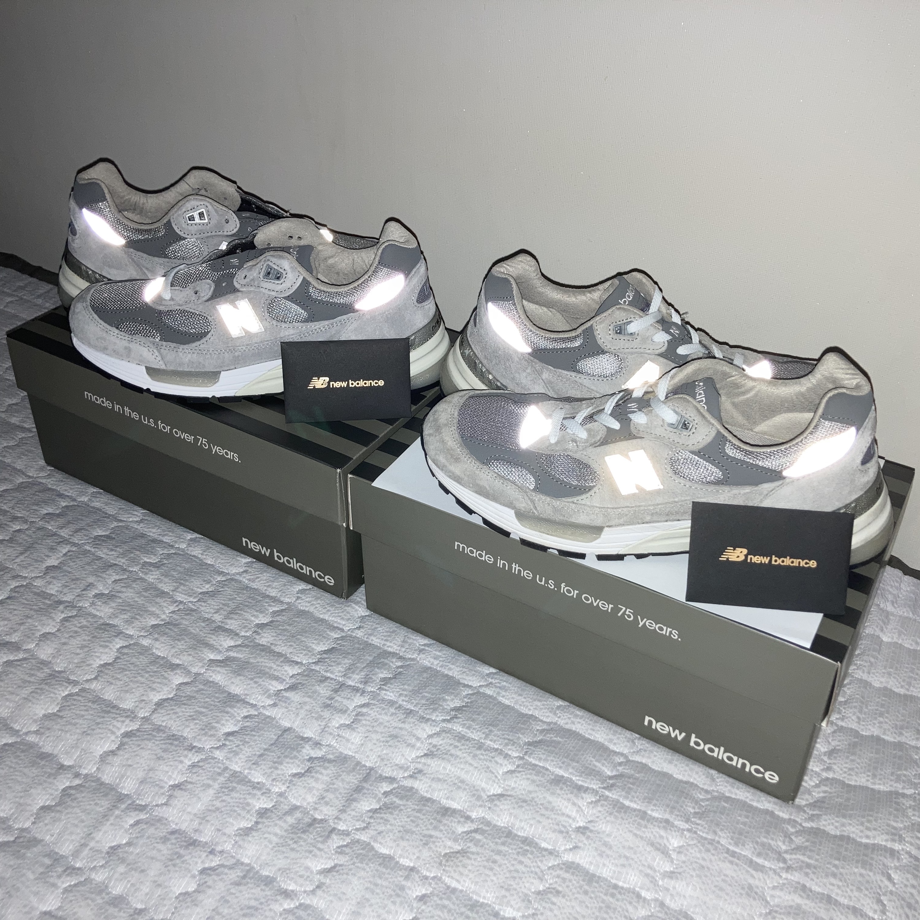New Balance 992 Made in USA Grey - D Standard 착용 스타일