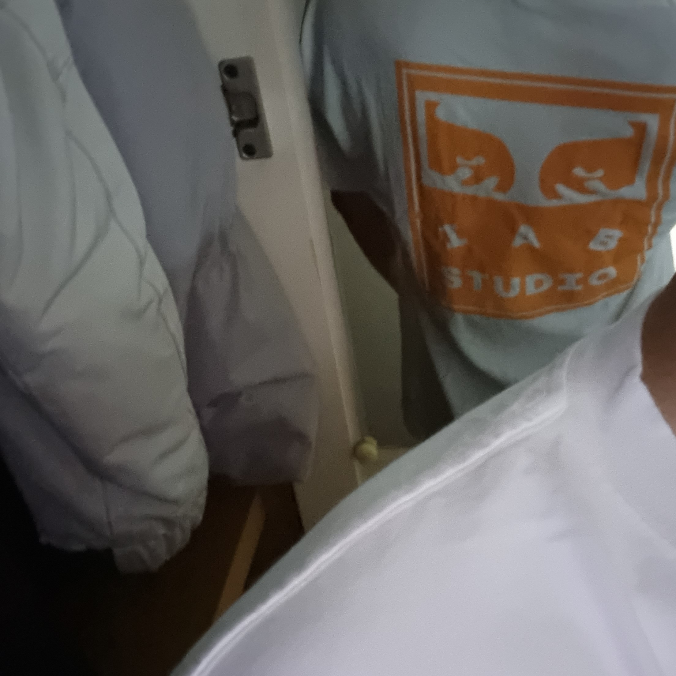 IAB Studio x Obey Eyes Icon T-Shirt White 착용 스타일 - 2