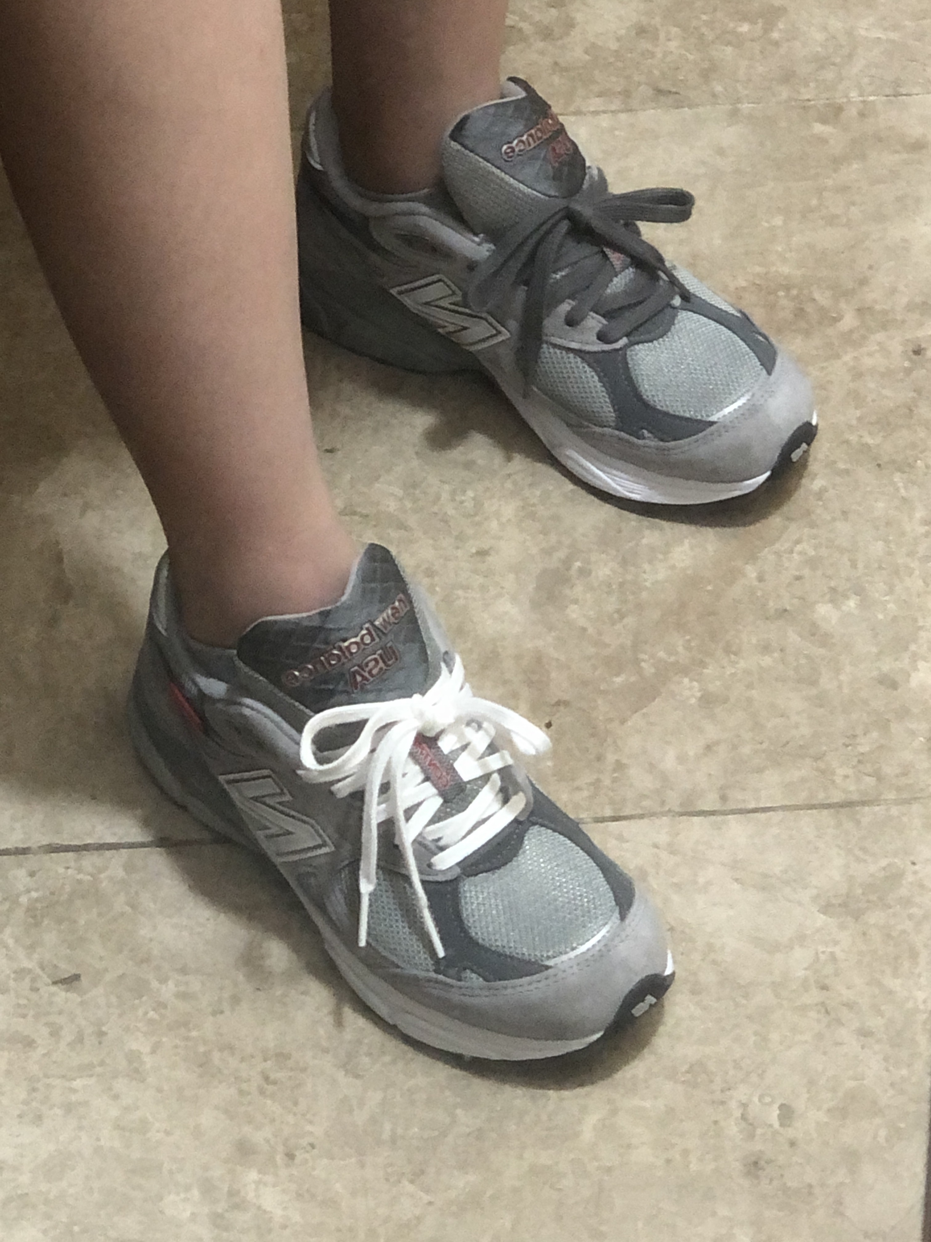 New Balance 990vs3 Made in USA Grey - D Standard 착용 스타일 - 3