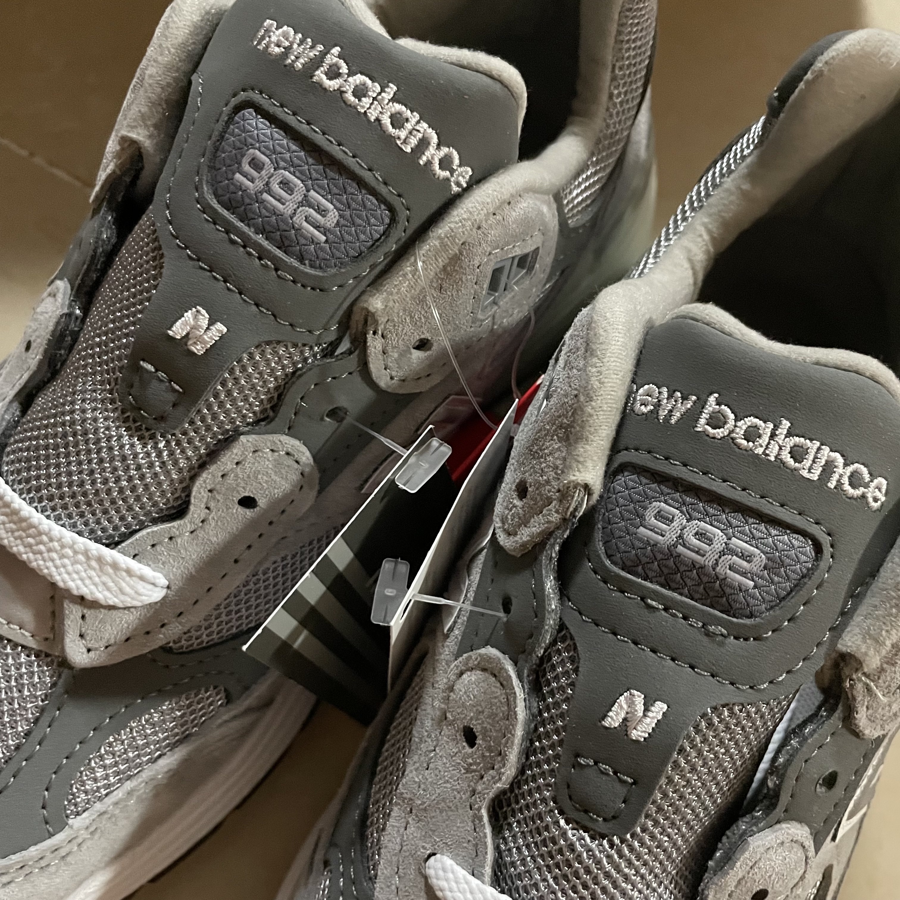 New Balance 992 Made in USA Grey - D Standard 착용 스타일 - 5