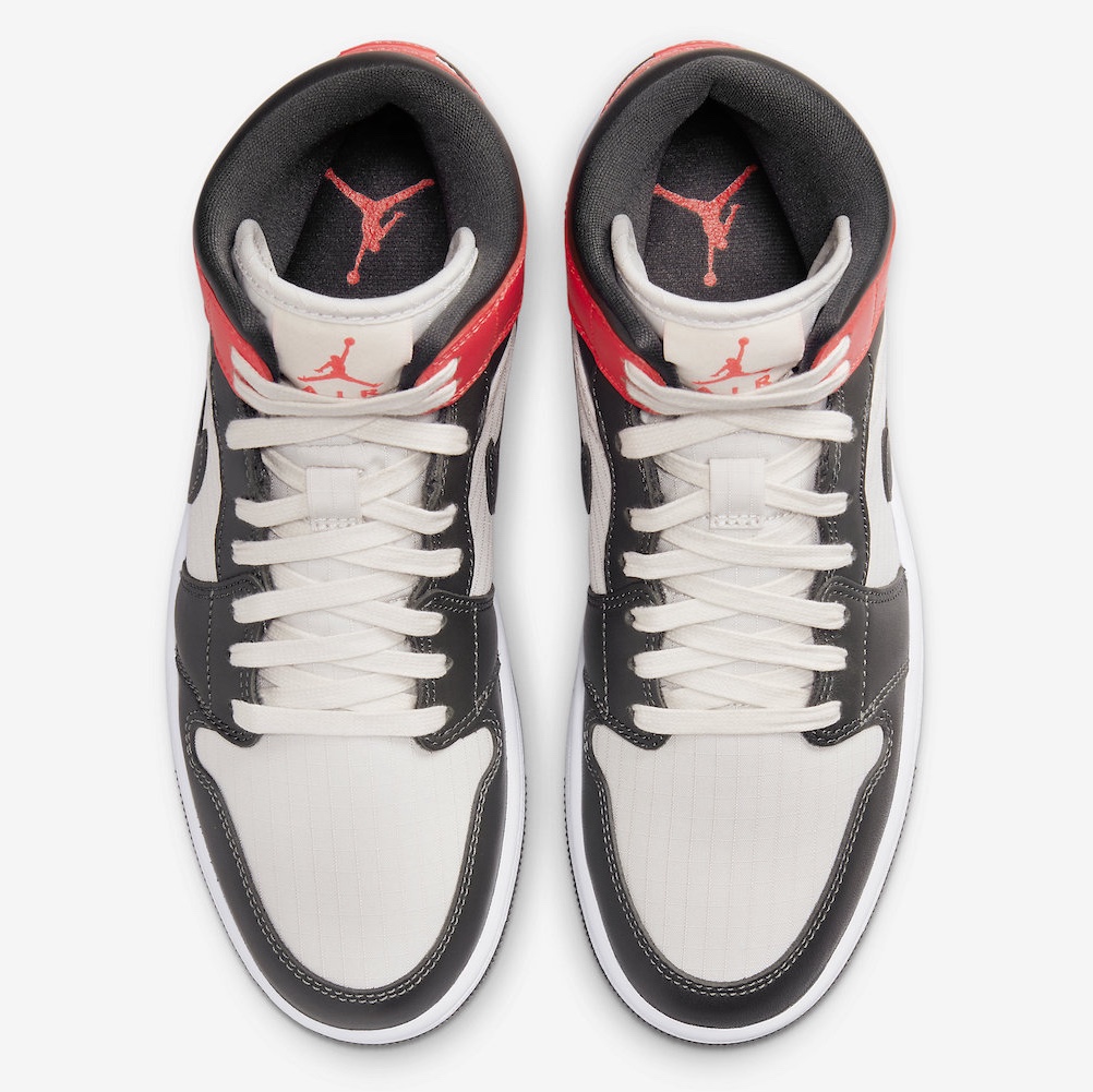 (W) Jordan 1 Mid SE Newsprint 착용 스타일 - 4