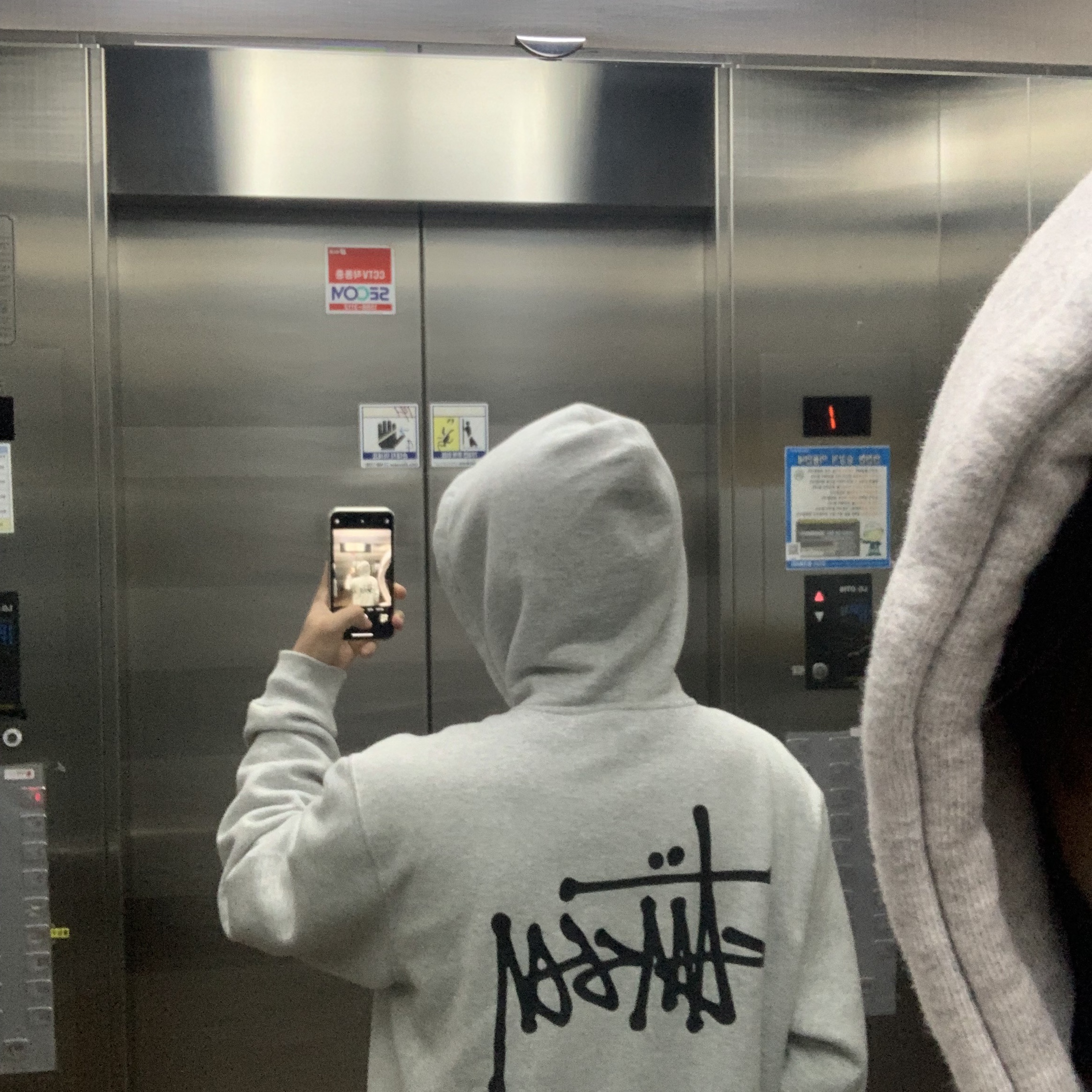 Stussy Basic Stussy Zip Hoodie Ash Heather 2021 착용 스타일