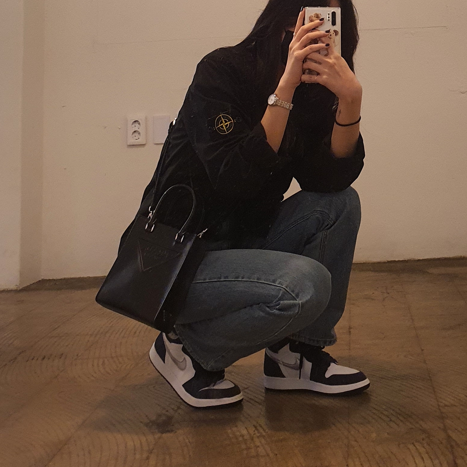 Jordan 1 Retro High OG CO.JP Midnight Navy, (GS) Jordan 1 Retro High OG CO.JP Midnight Navy 착용 스타일 - 3