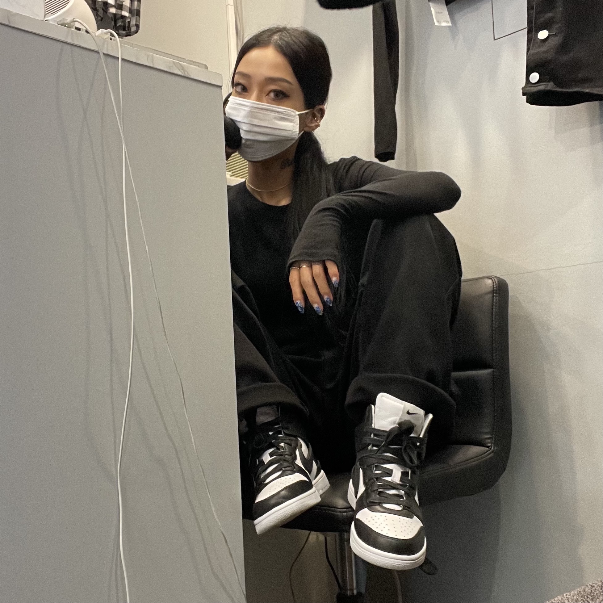 Nike x Ambush Dunk High Black 착용 스타일