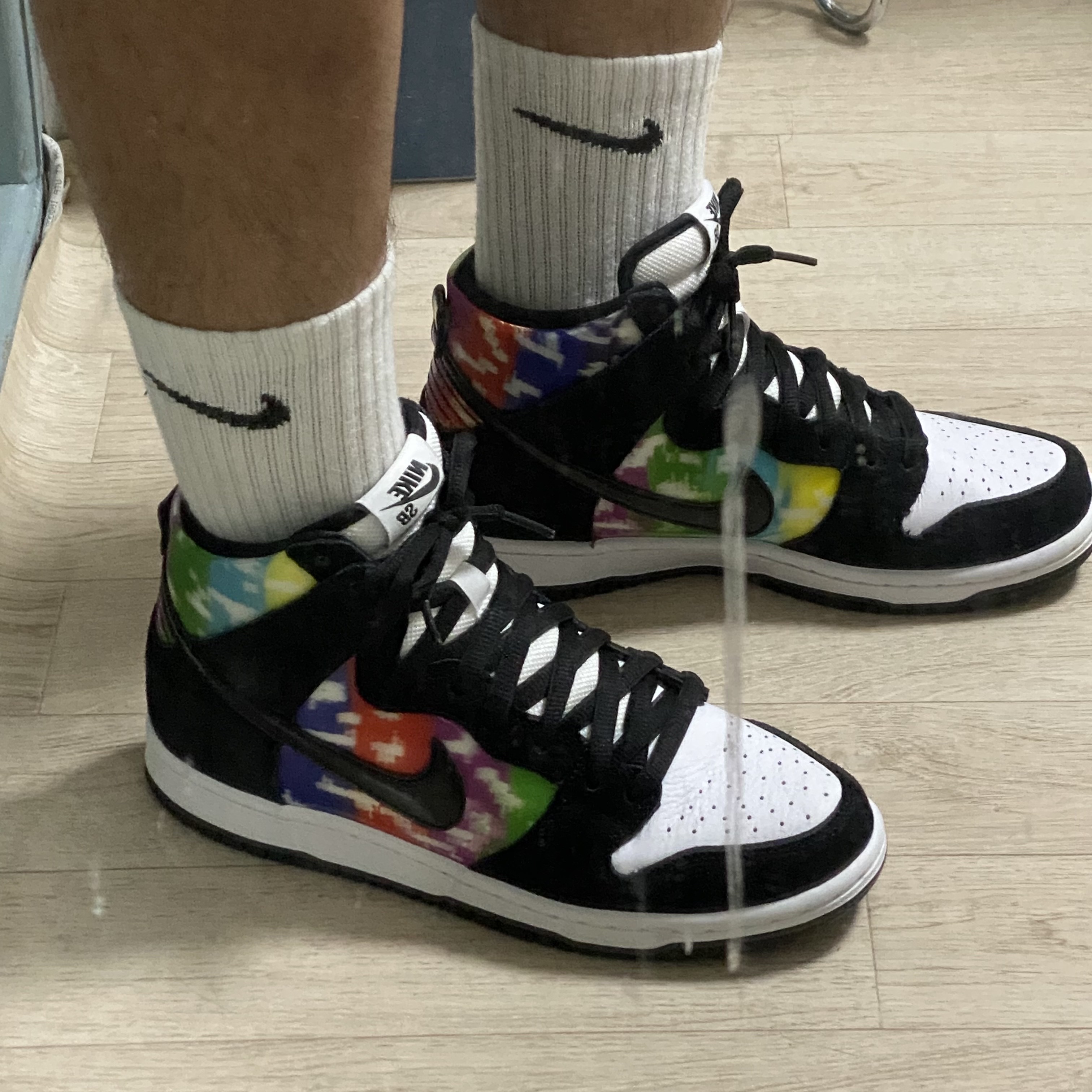 Nike SB Dunk High Pro Test Pattern 착용 스타일