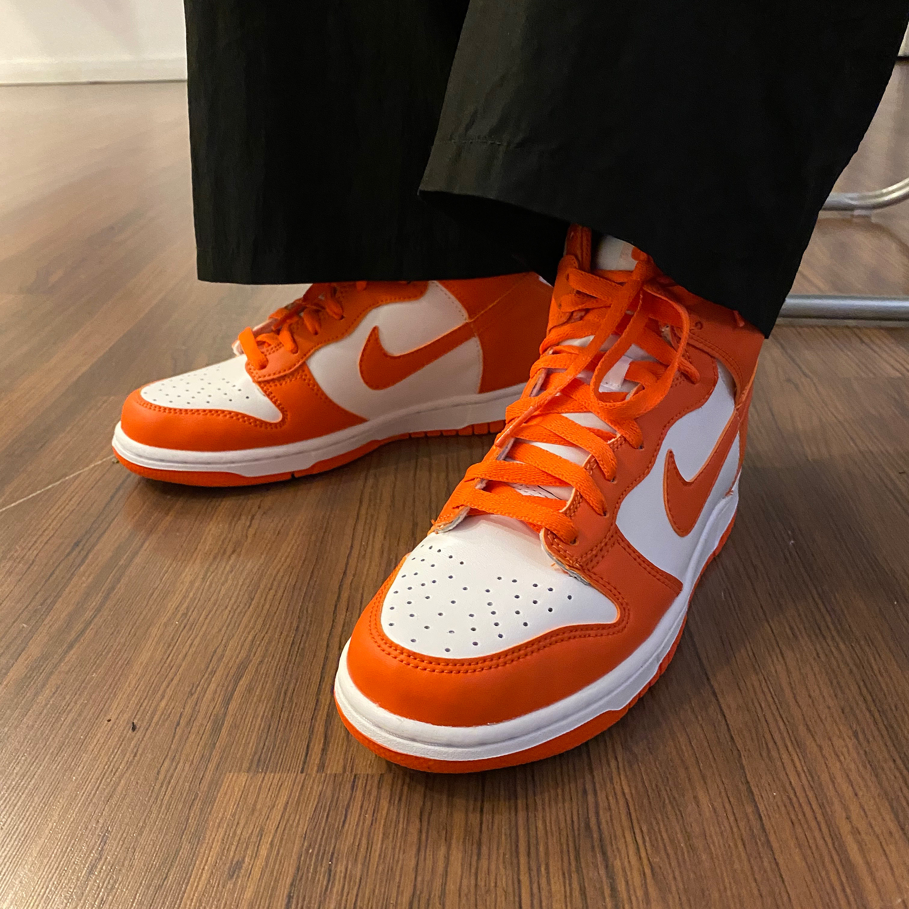 (GS) Nike Dunk High Orange Blaze 착용 스타일