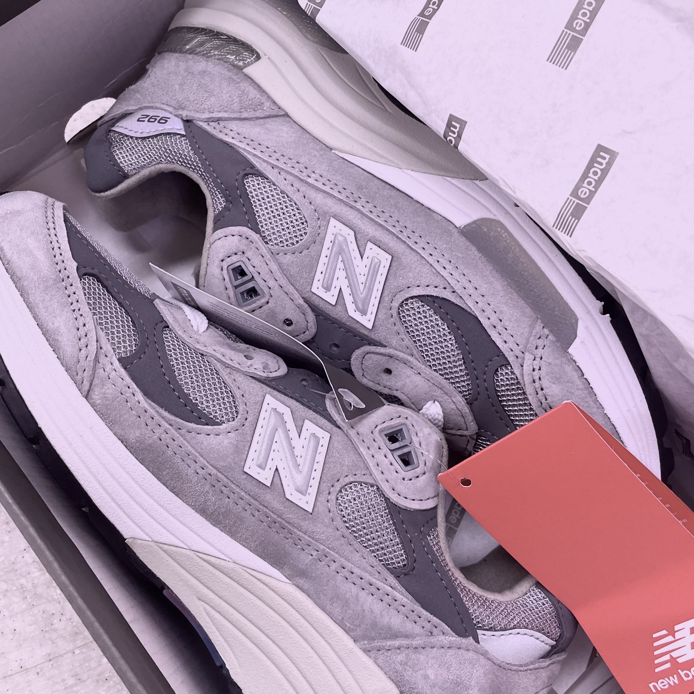 New Balance 992 Made in USA Grey - D Standard 착용 스타일