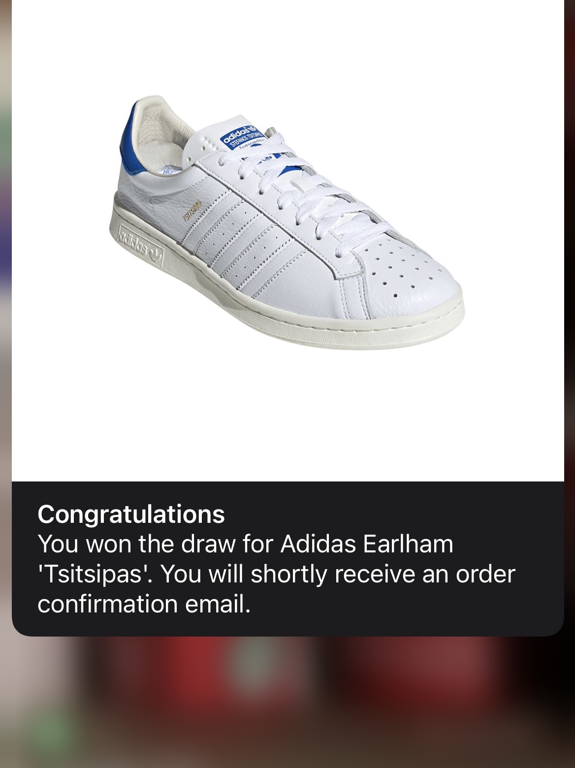 Adidas Earlham Tsitsipas White Blue 착용 스타일 - 1