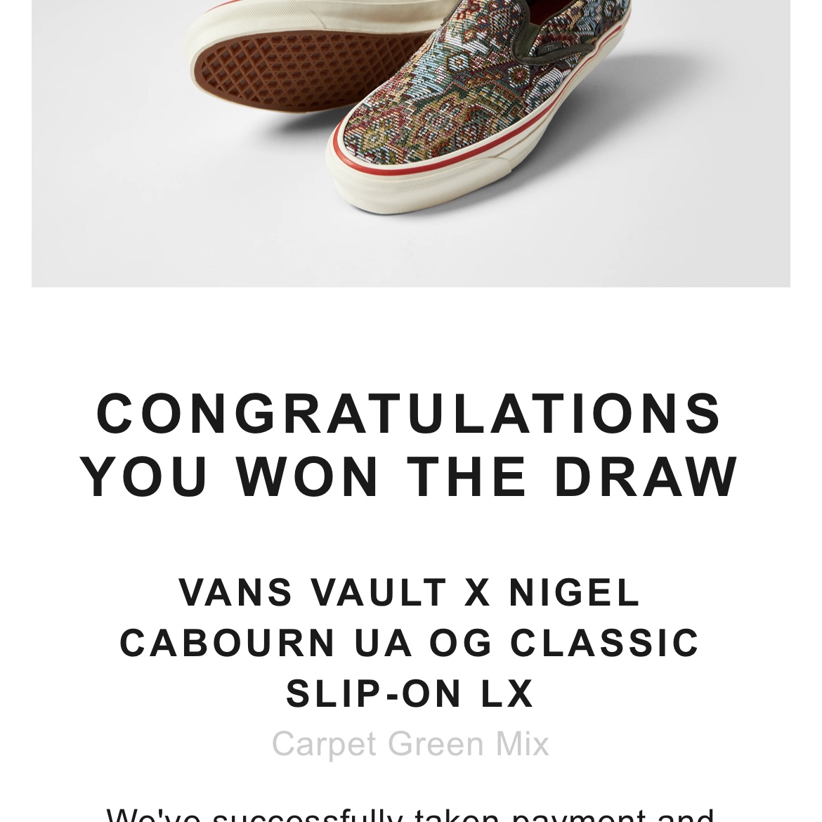 Vans Vault x Nigel Cabourn OG Classic Slip-On LX Carpet Green Mix 착용 스타일 - 2