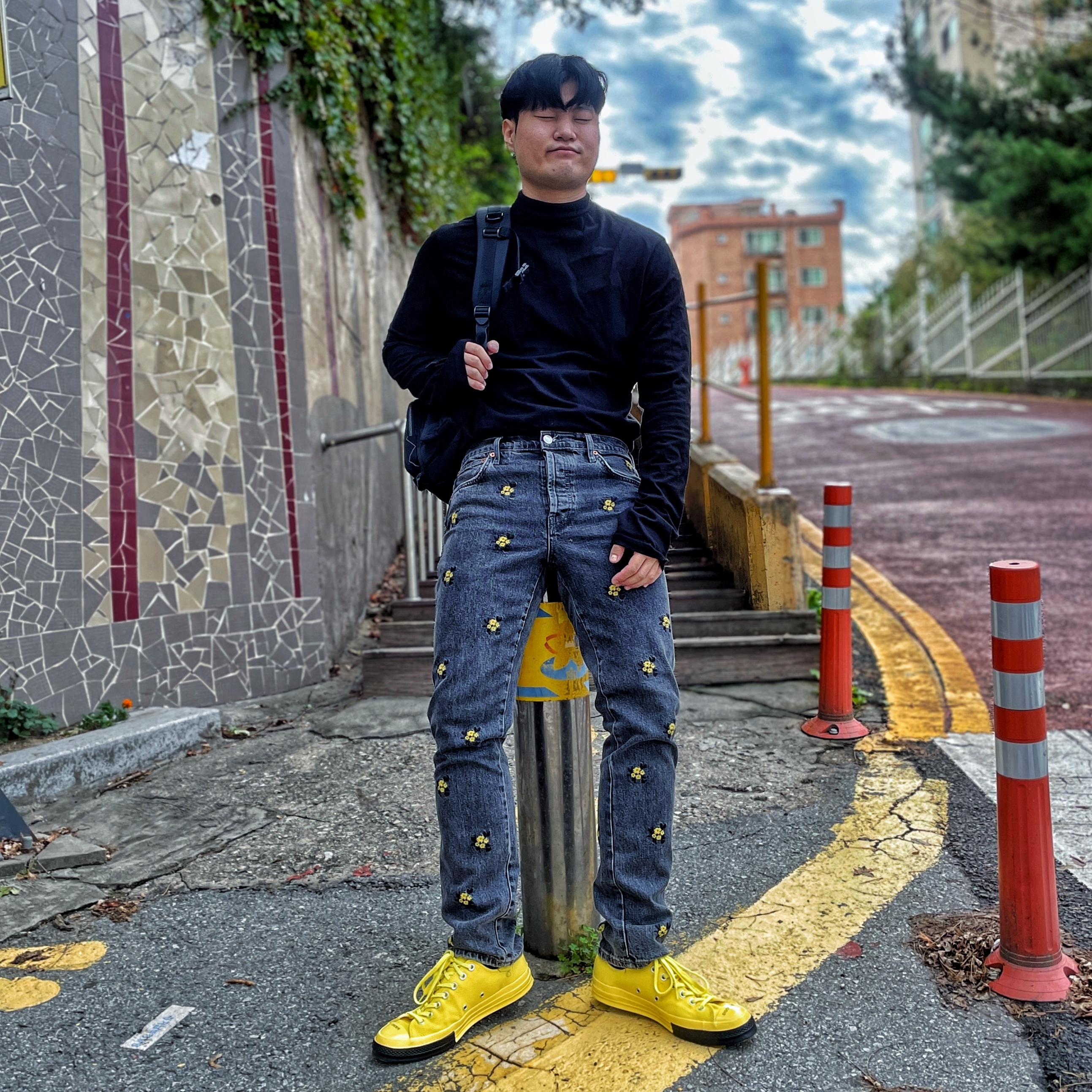 Converse x Undercover Chuck 70 Ox Yellow 착용 스타일
