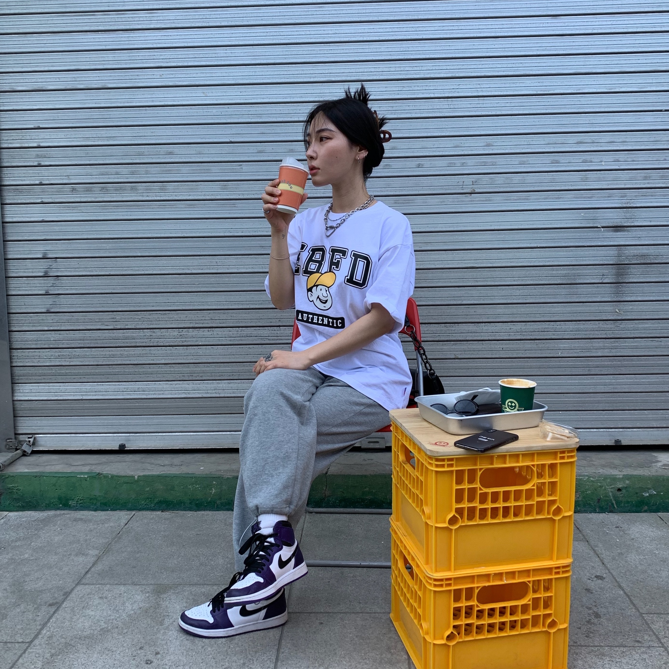 Jordan 1 Retro High OG Court Purple 2020 착용 스타일