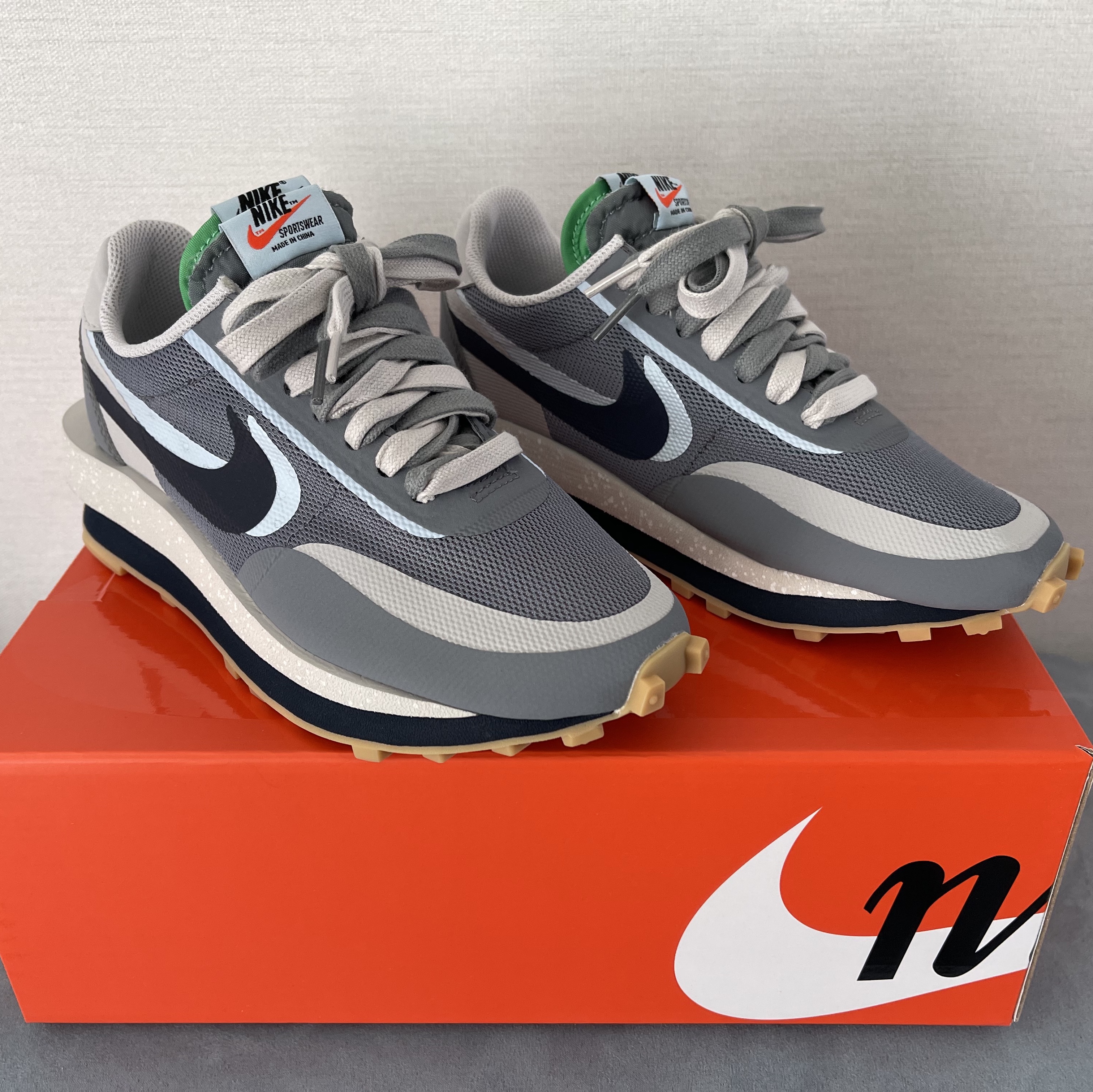 Nike x Sacai x Clot LDWaffle Cool Grey 착용 스타일 - 3