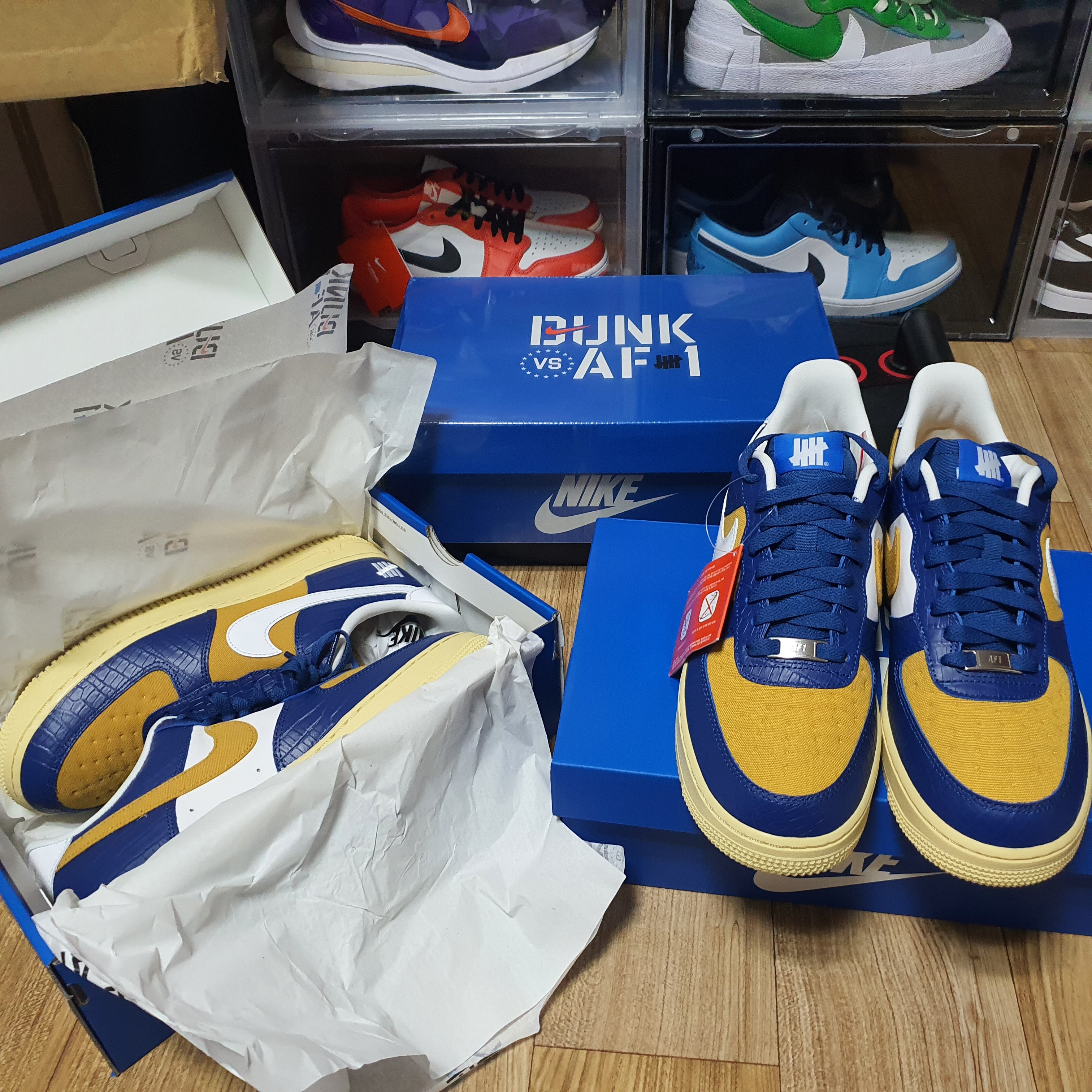 Nike x Undefeated Air Force 1 Low SP 5 On It Court Blue 착용 스타일 - 1