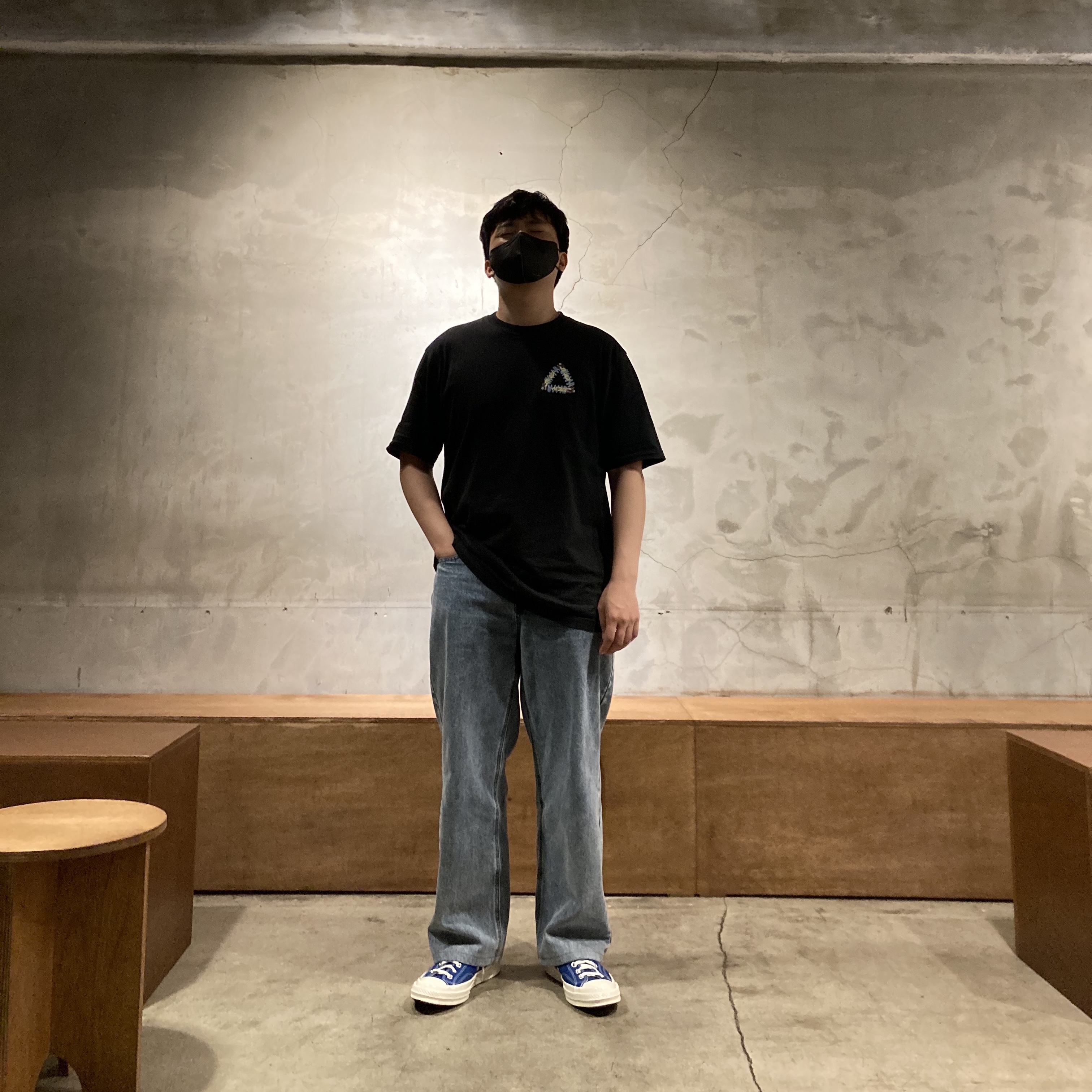 Palace Tri-Pumping T-Shirt Black - 20SS, Converse x Play Comme des Garcons Chuck 70 Ox Blue Quartz 착용 스타일